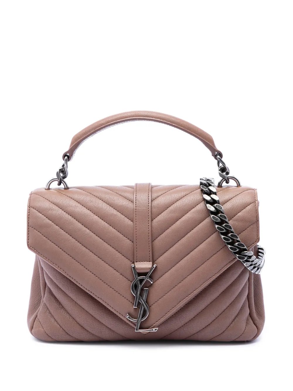 2016 Medium Chevron Sheepskin Monogram College satchel