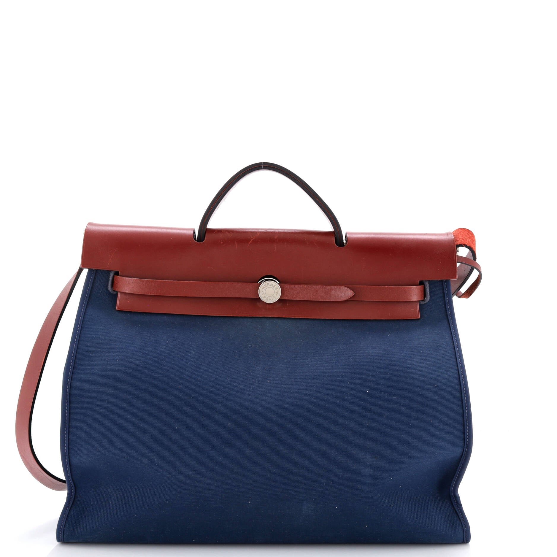 Hermes Herbag Zip Leather and Toile 39