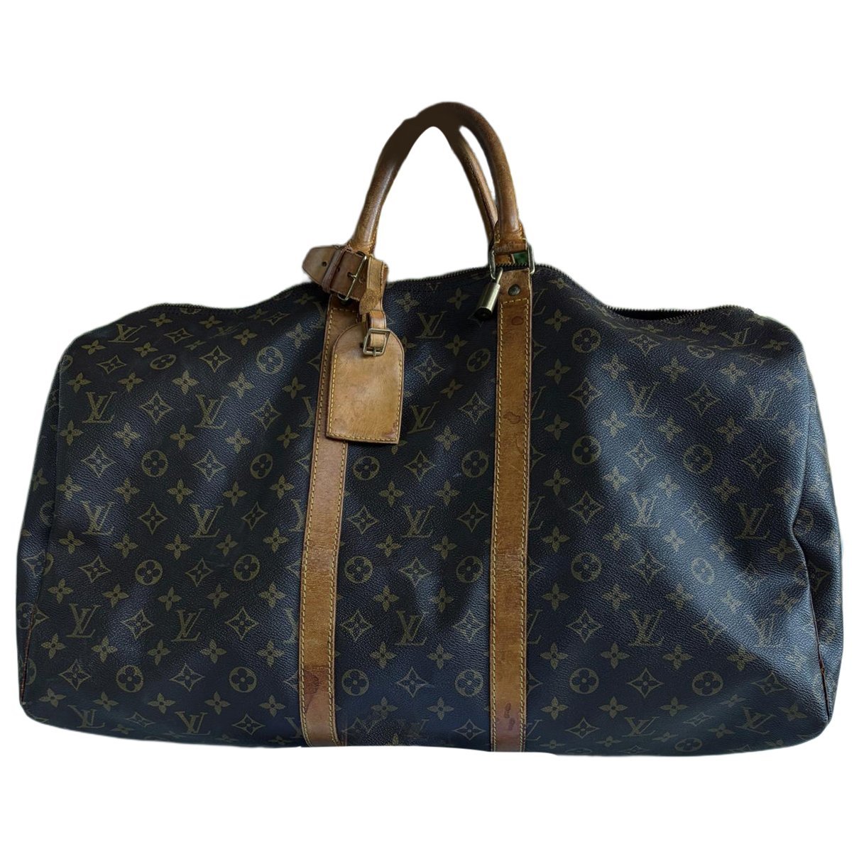 Keepall leather travel bag