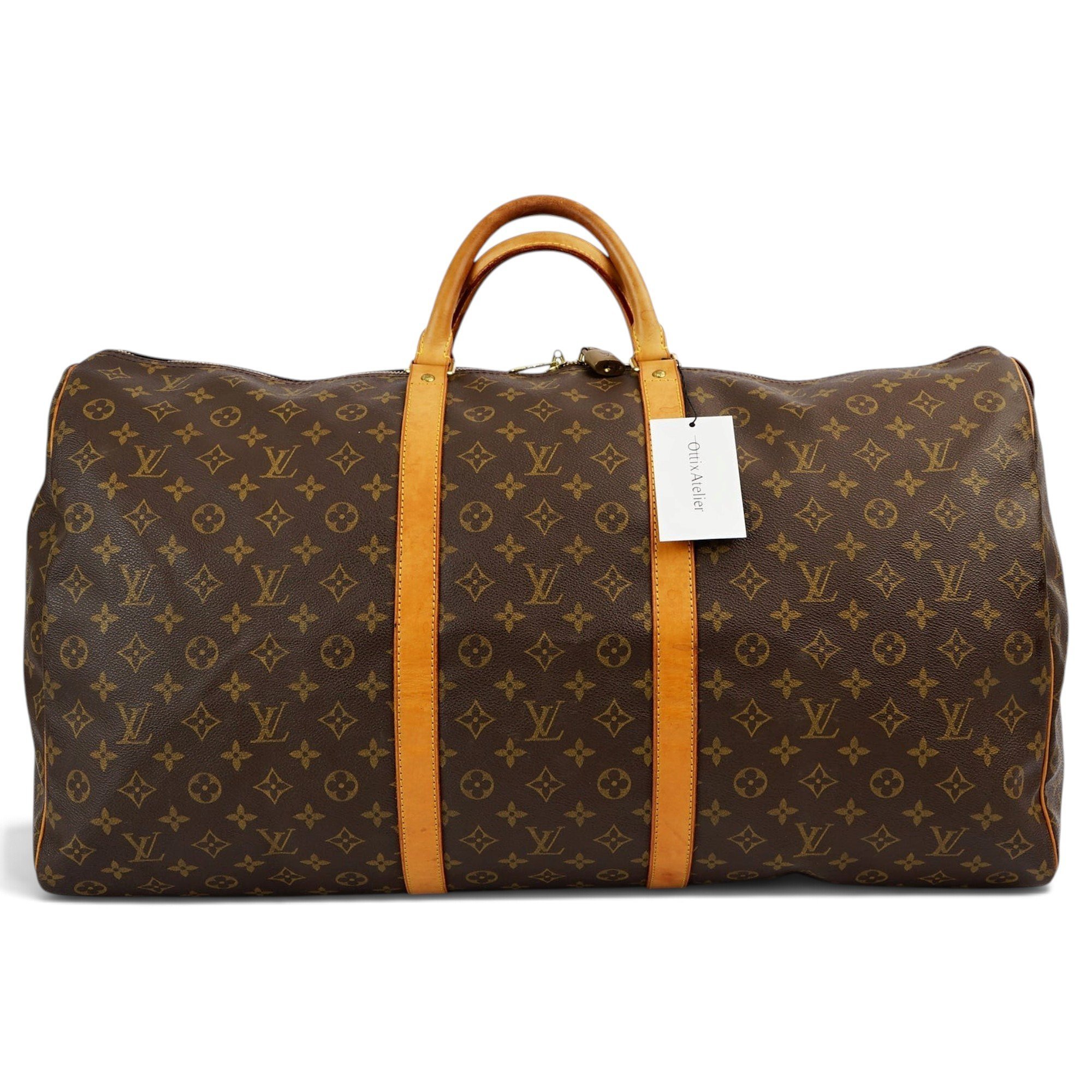 Keepall leather travel bag