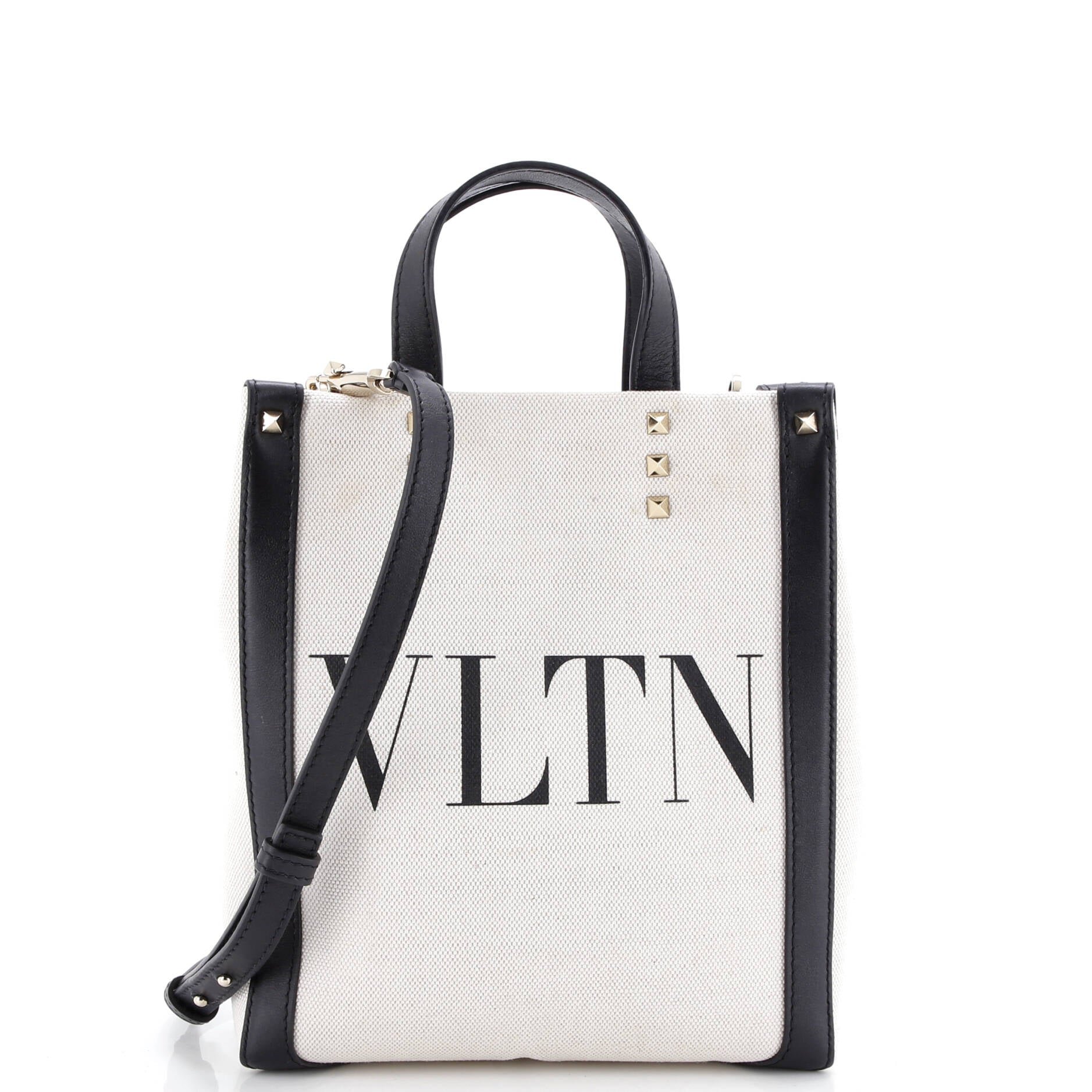 Valentino Garavani Grande Plage VLTN Tote Canvas Mini