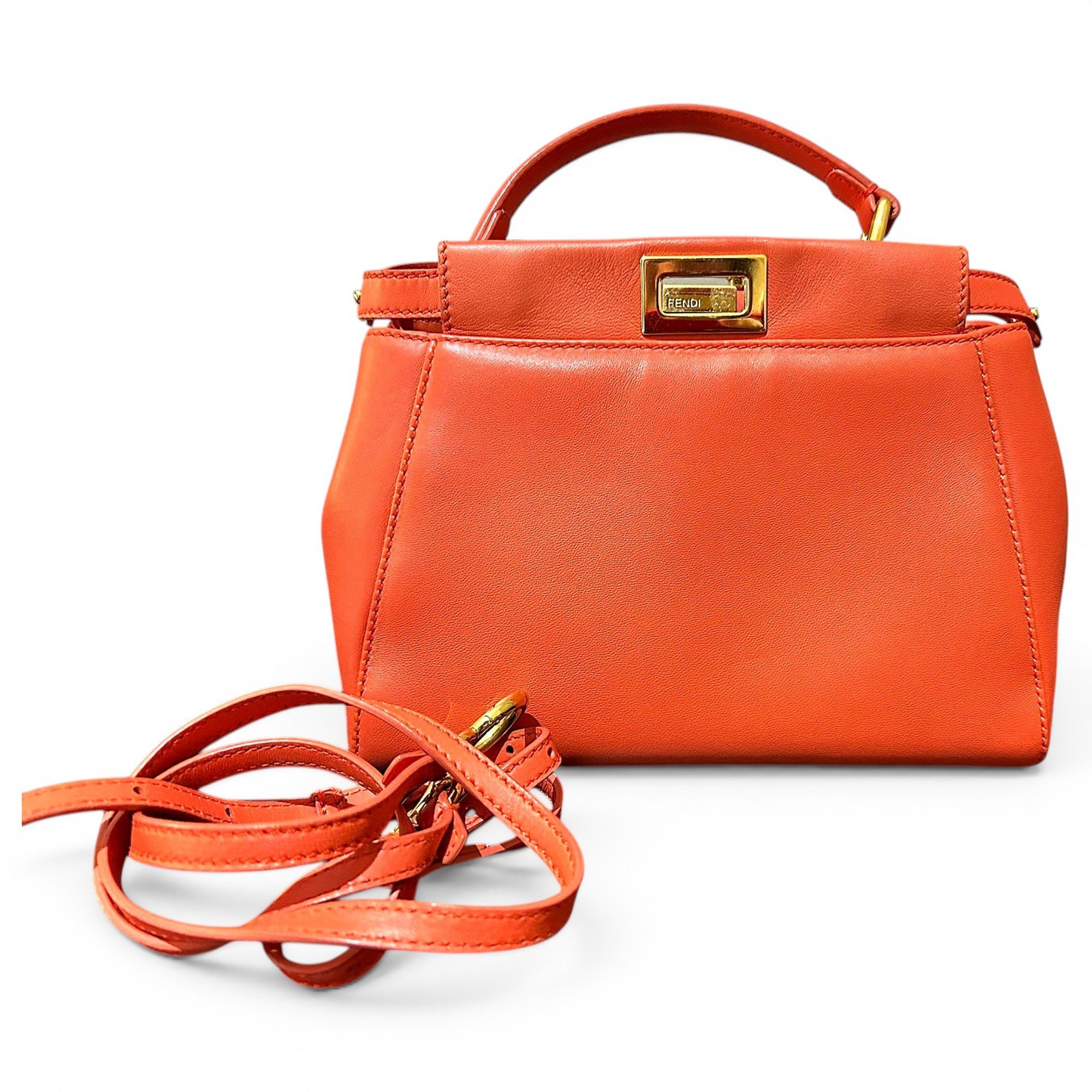 Peekaboo leather handbag