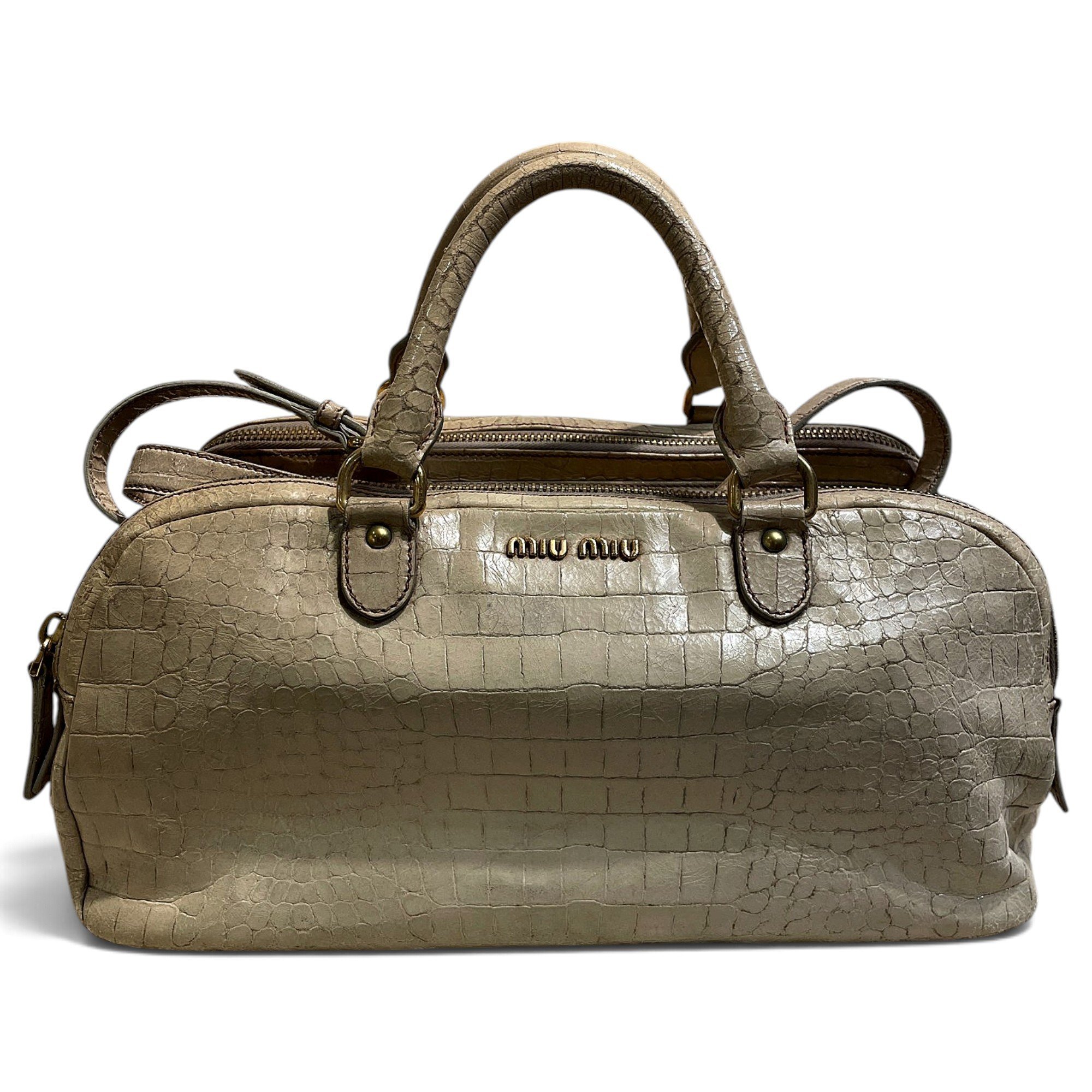 Leather bowling bag