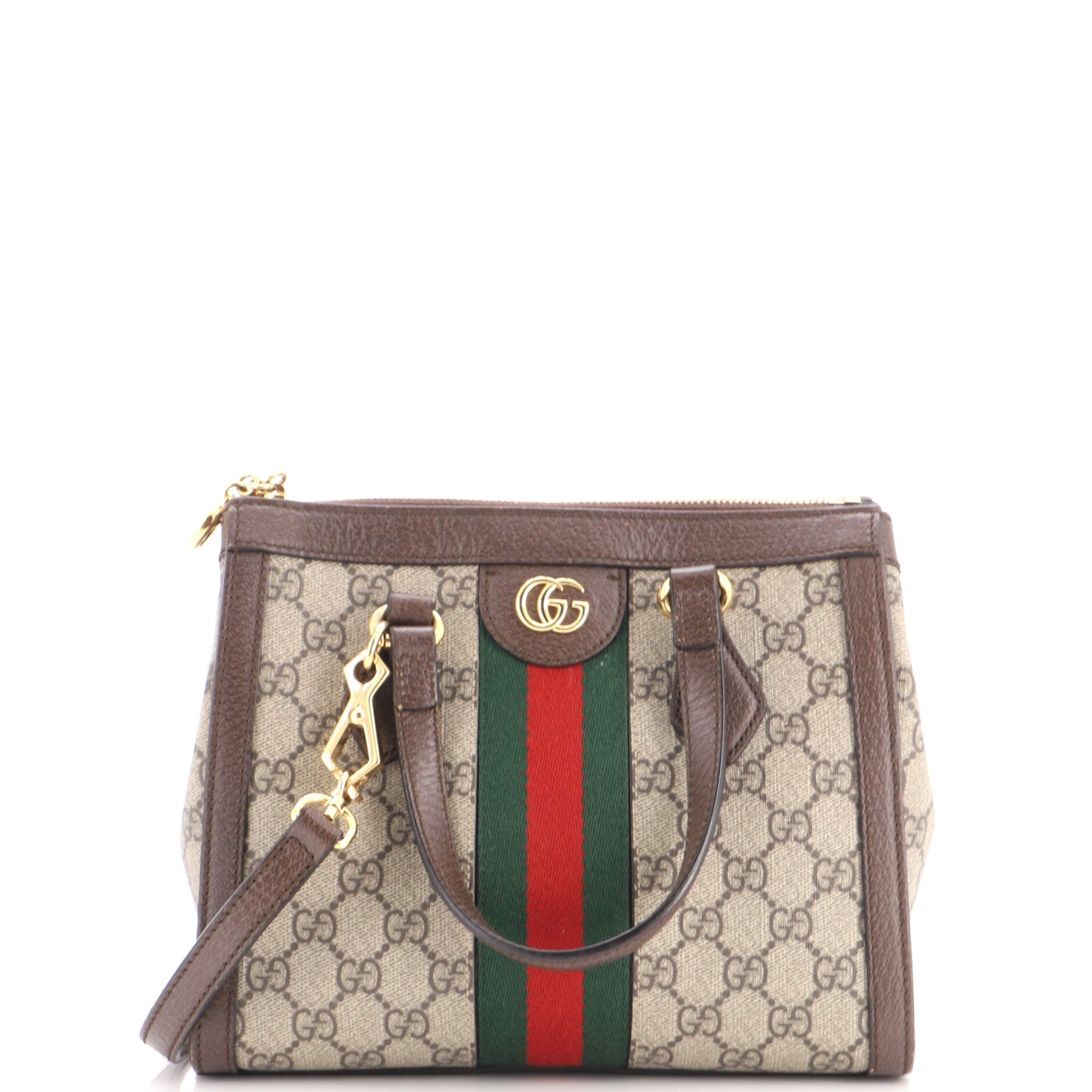 Ophidia Top Handle Tote GG Coated Canvas Small