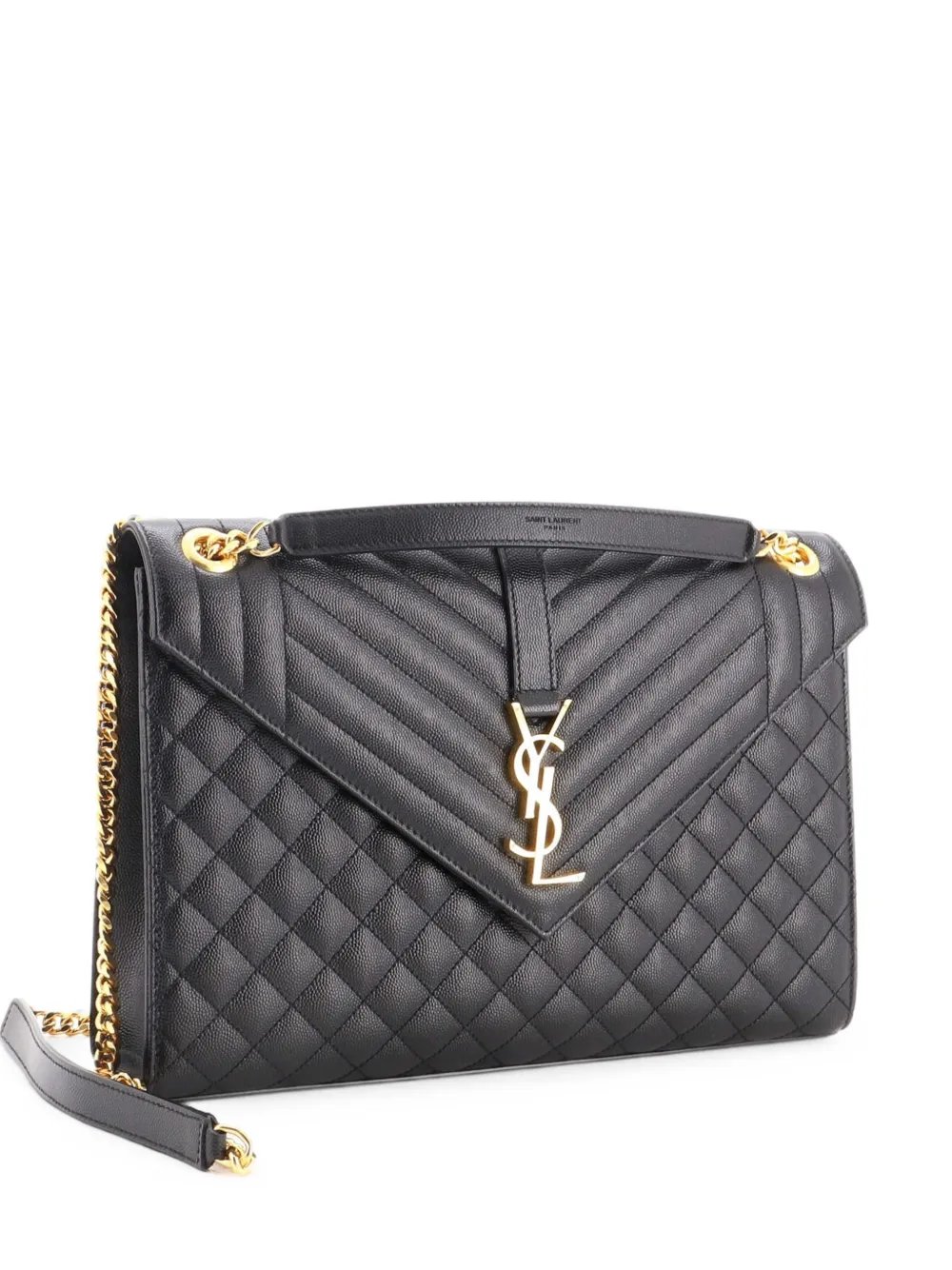 Classic Monogram Envelope Satchel Mixed Matelasse Leather Large shoulder bag