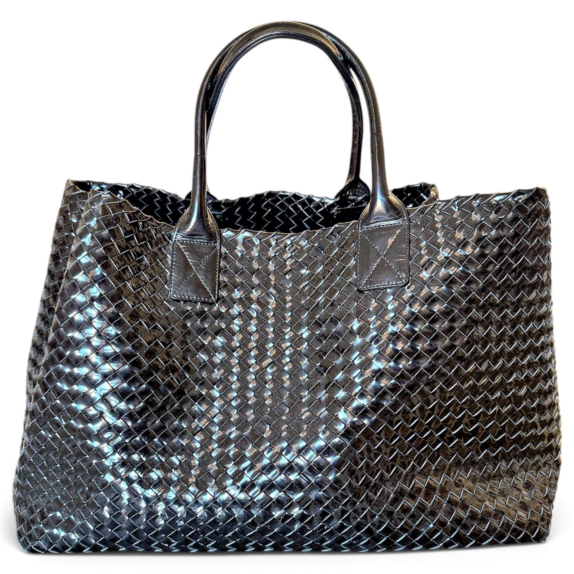 Cabat patent leather tote