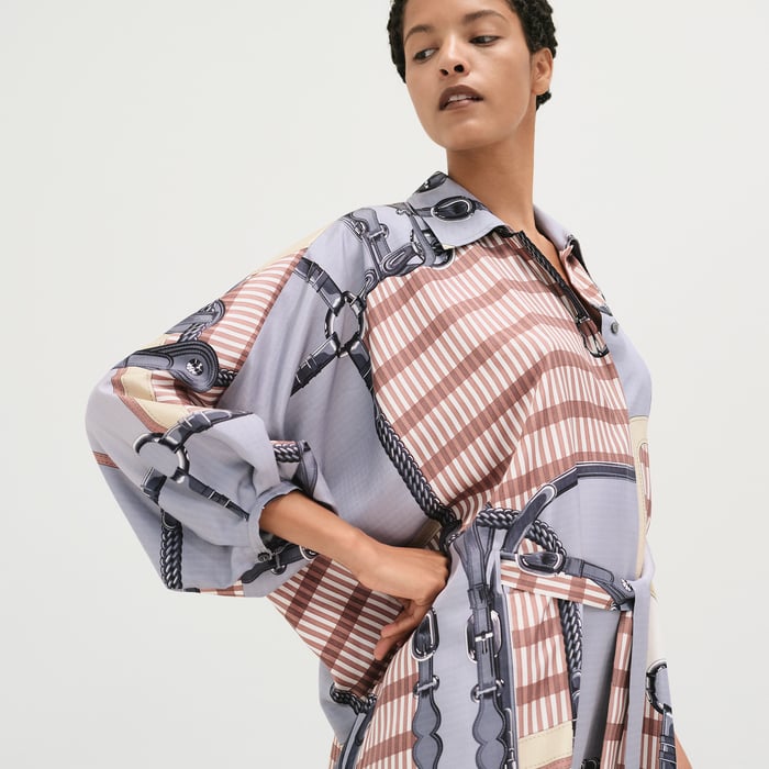 Bleu Grignon "Coaching Remix" Caftan Dress