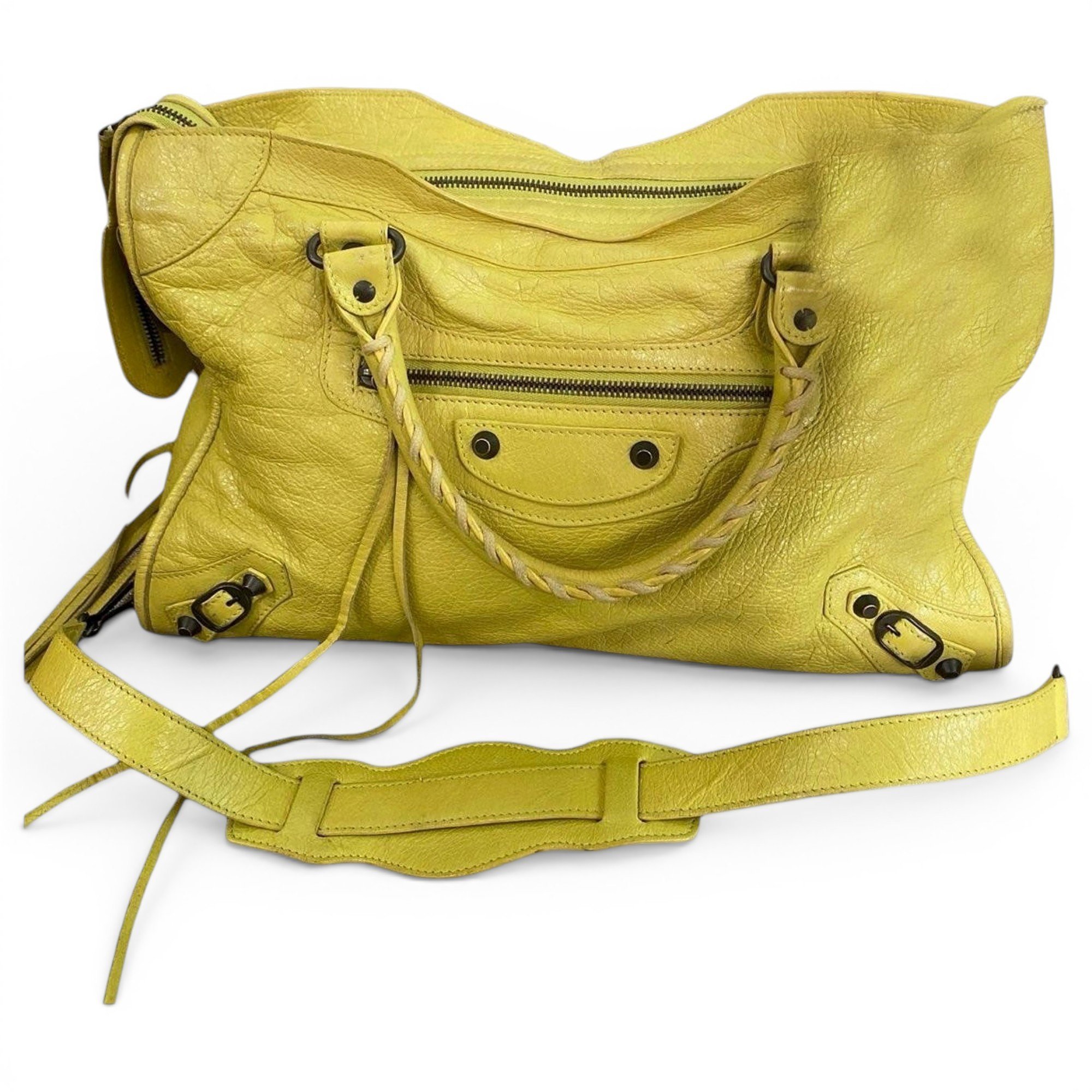 Classic Metalic leather handbag