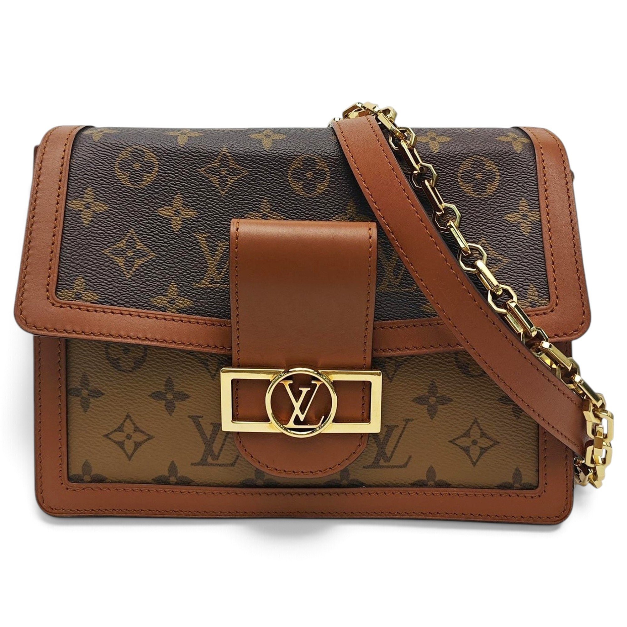 Dauphine leather handbag