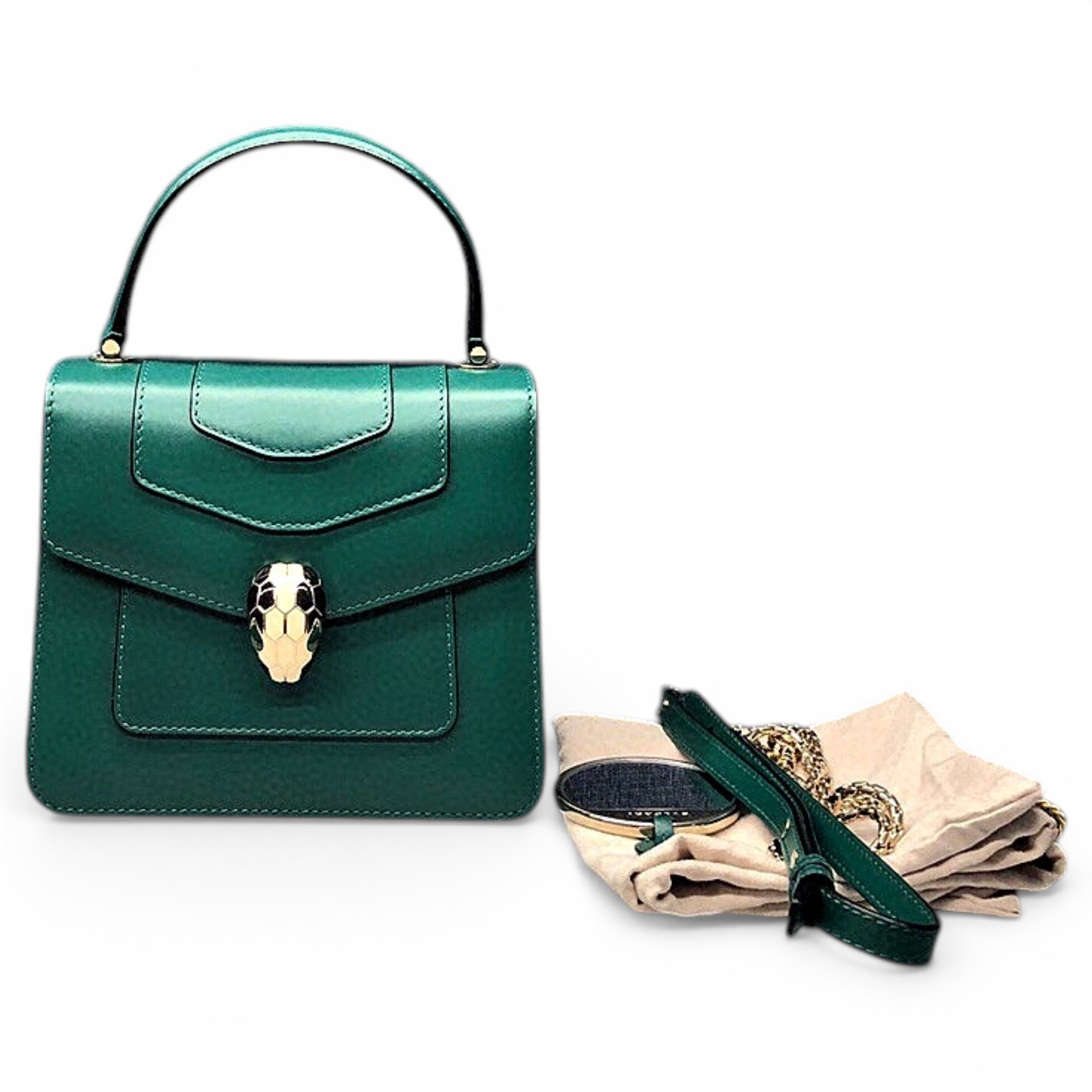 Serpenti leather handbag