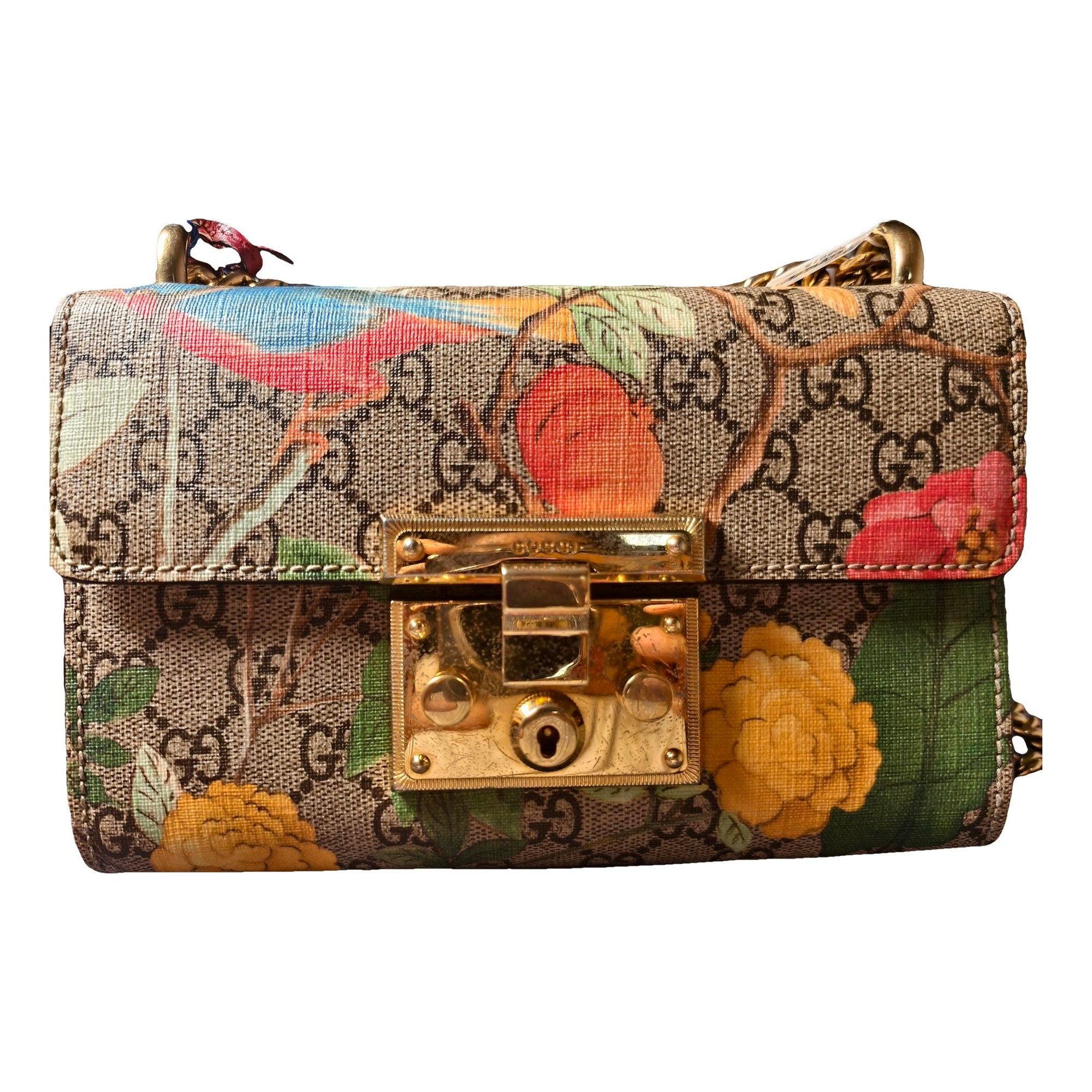 Padlock leather crossbody bag