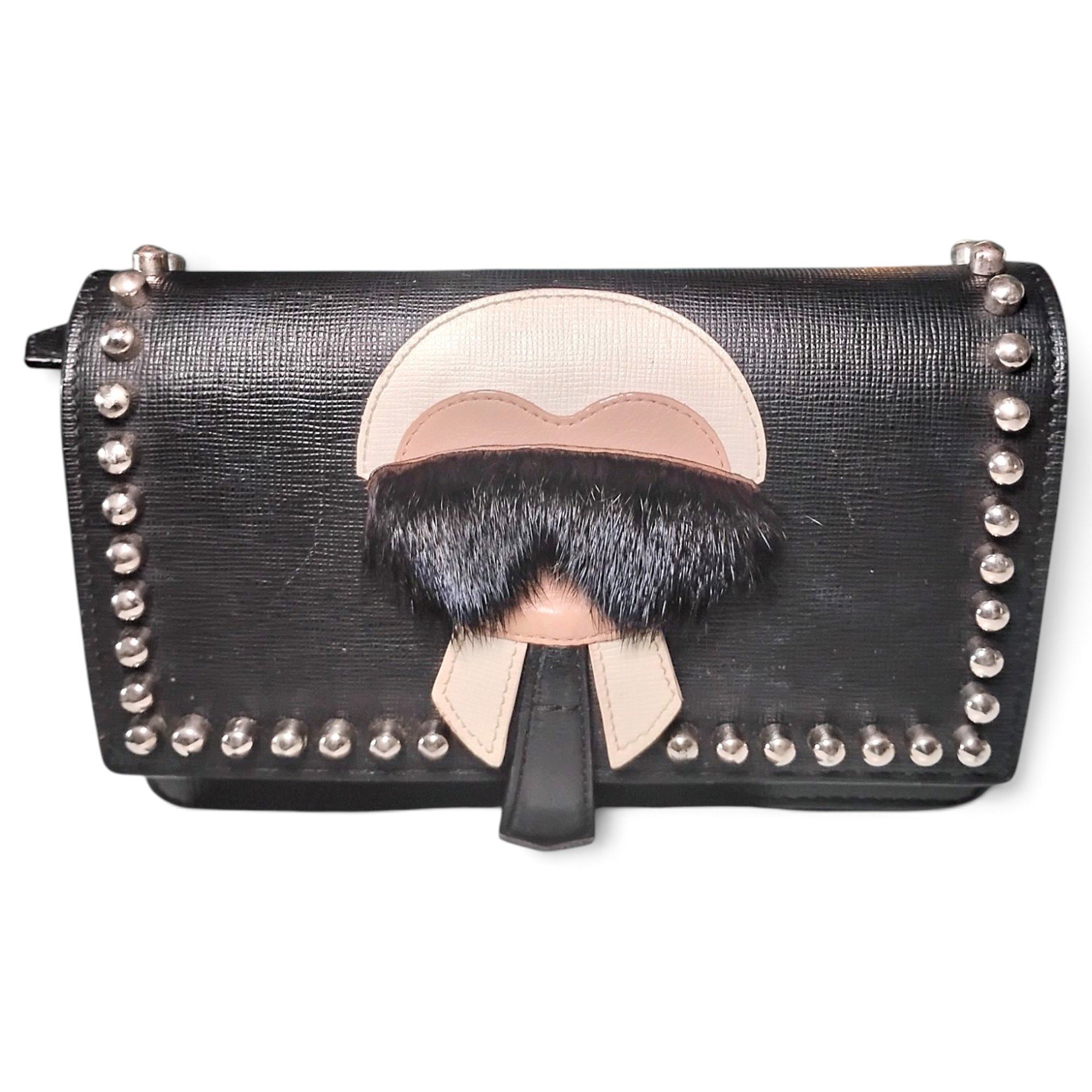 Wallet On Chain leather crossbody bag