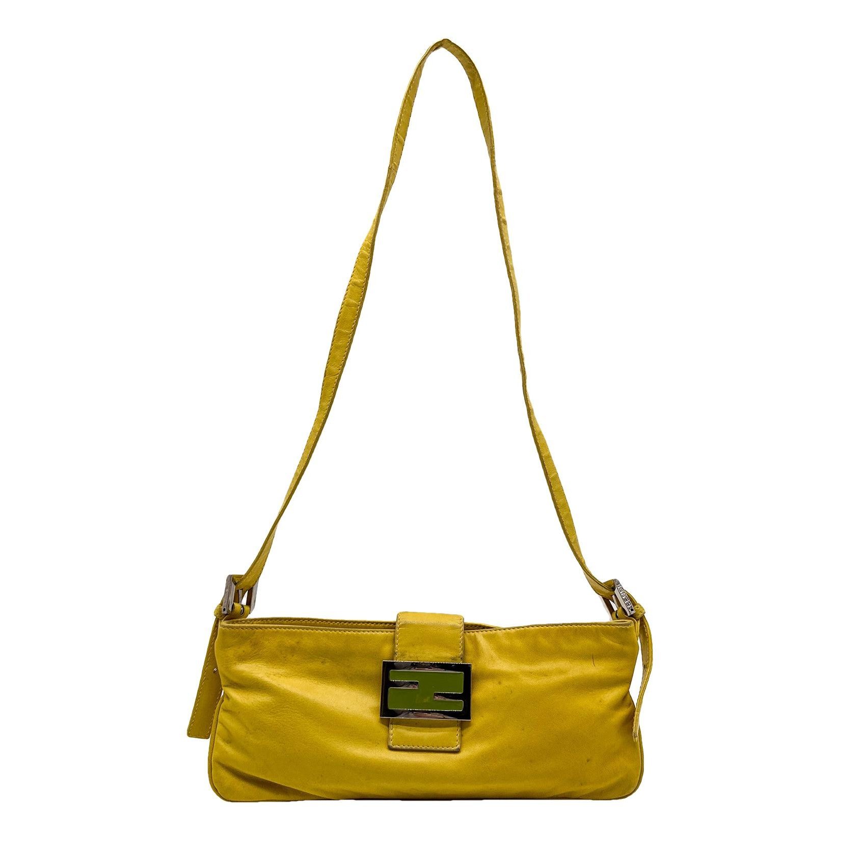 Baguette leather crossbody bag
