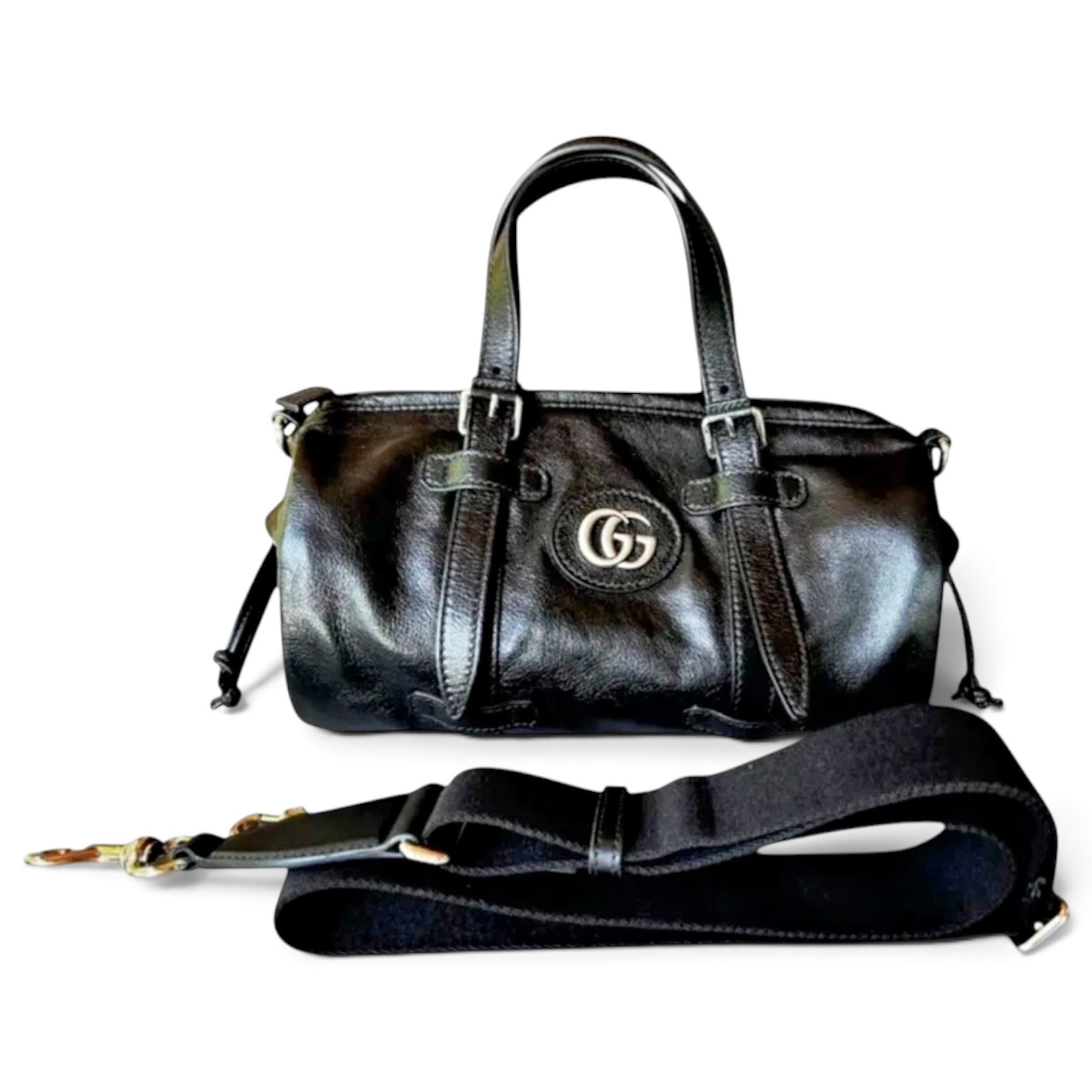 Leather bowling bag