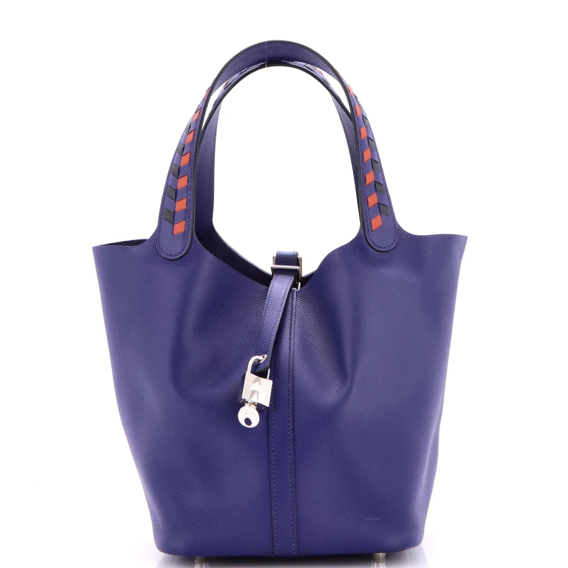 Picotin leather tote