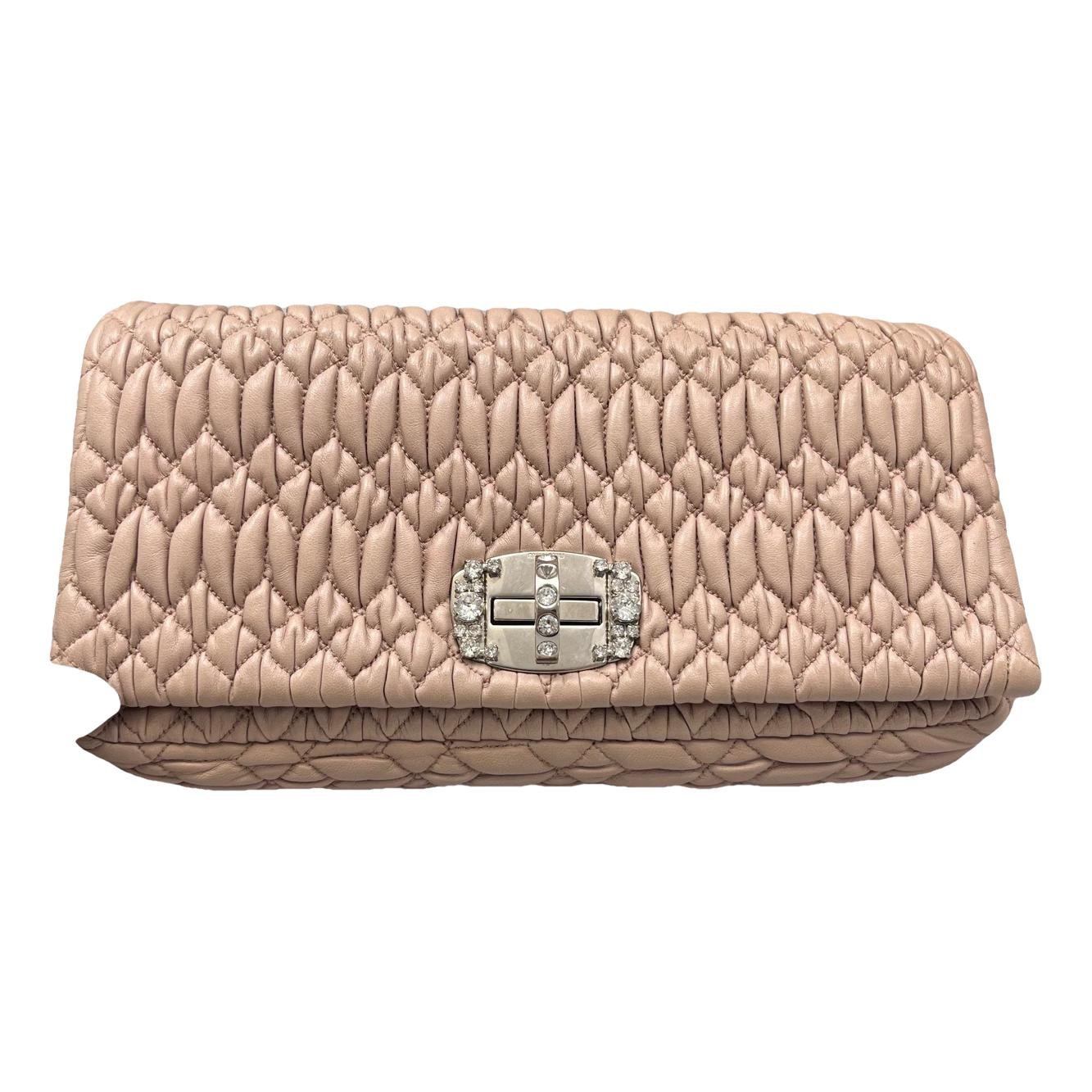 Miu Crystal leather handbag