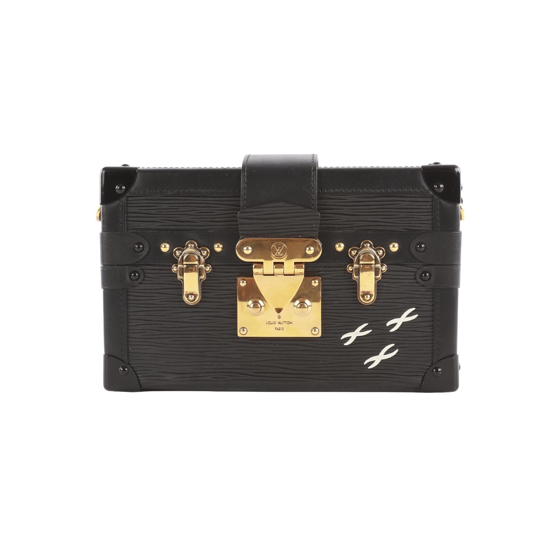 Petite Malle leather clutch bag