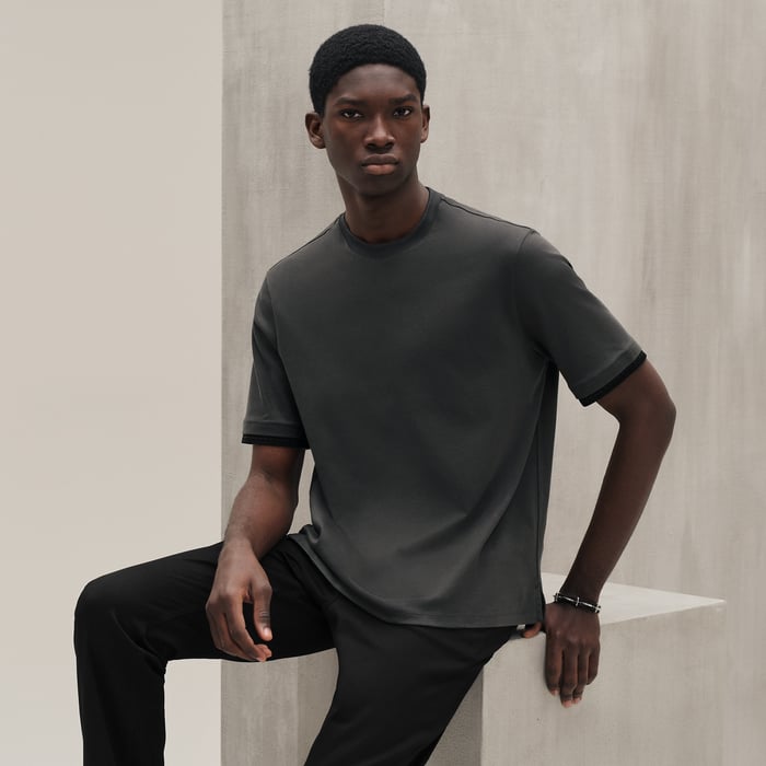 Vert Chrome "Piqures Sellier" T-shirt