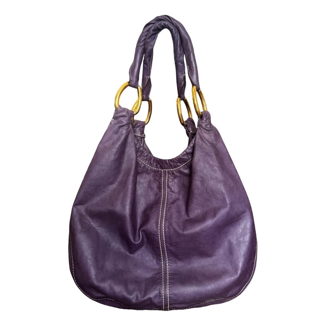 Bow bag leather handbag