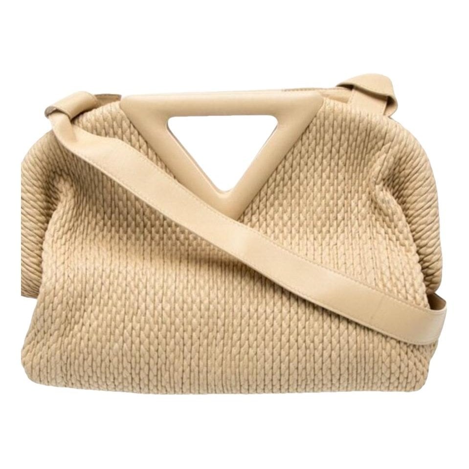 Point leather handbag