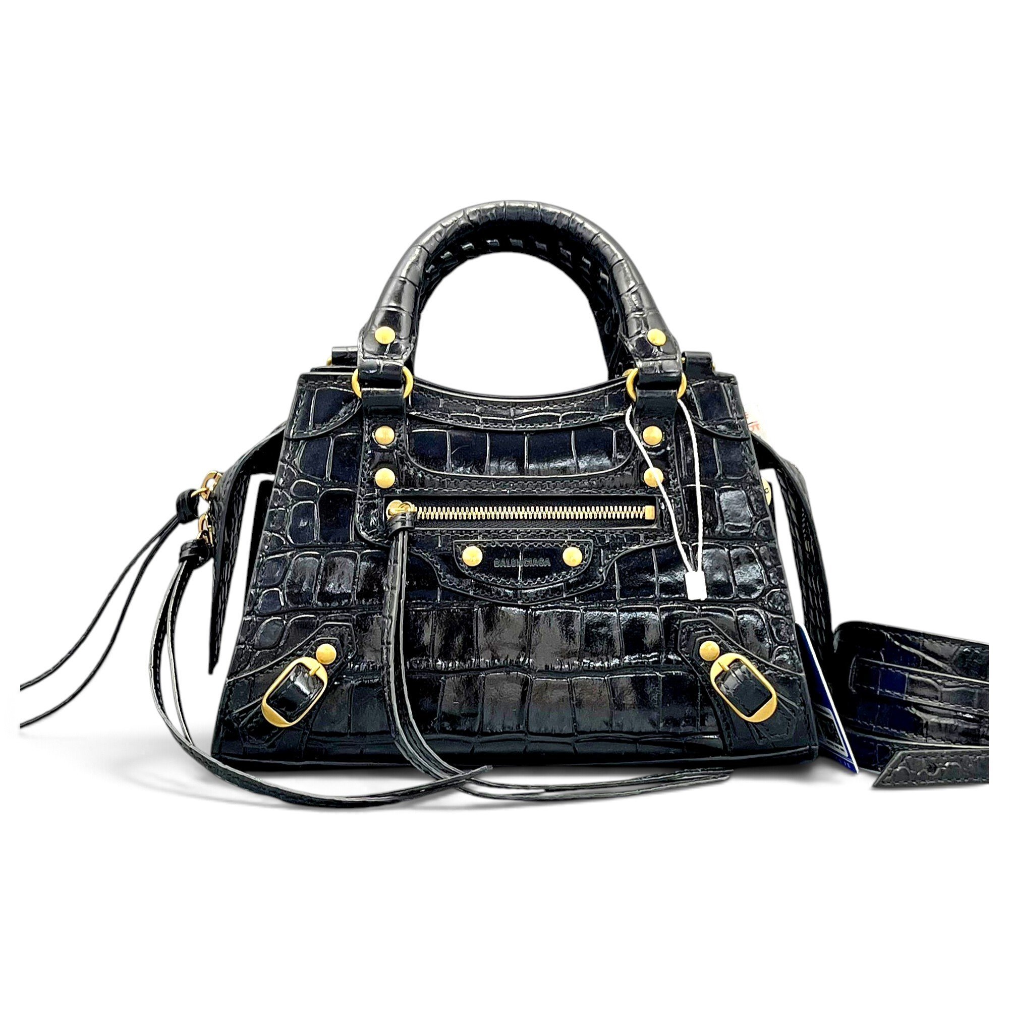 City leather handbag