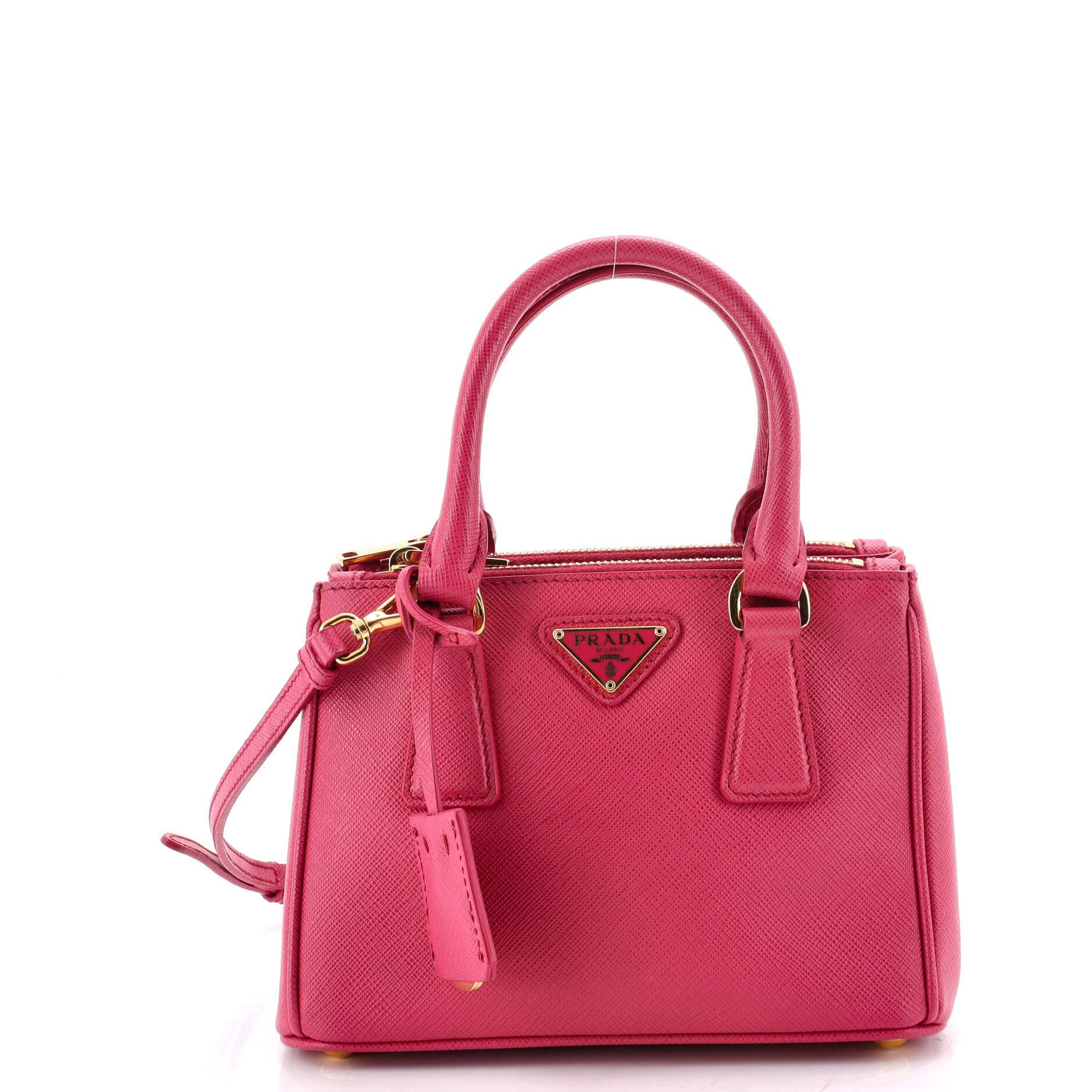 Galleria Double Zip Tote Saffiano Leather Mini