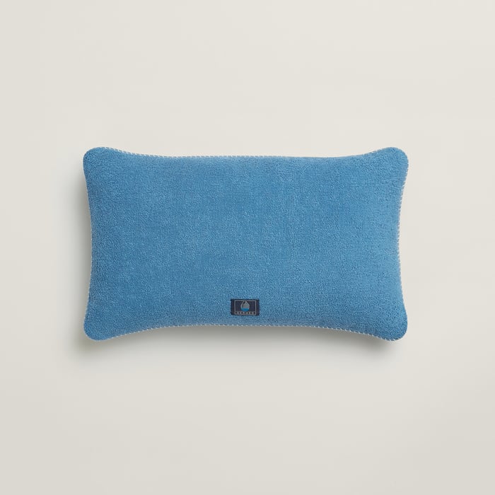Bleu Denim Les Cabanes Beach Pillow