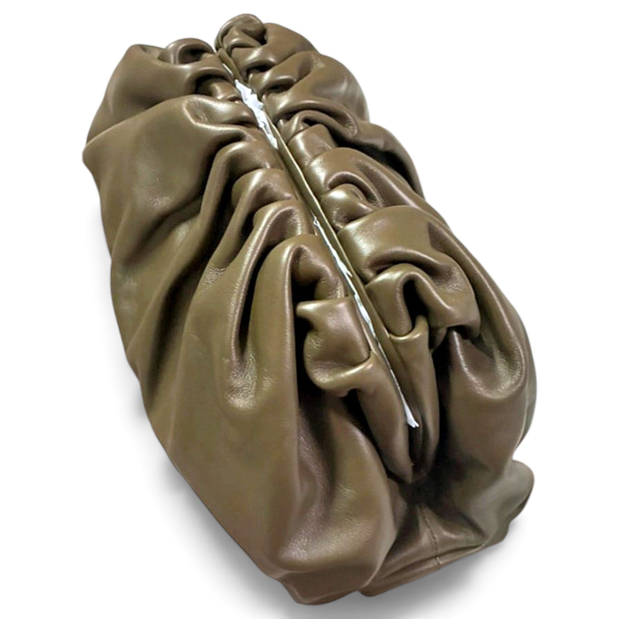 Pouch leather clutch bag