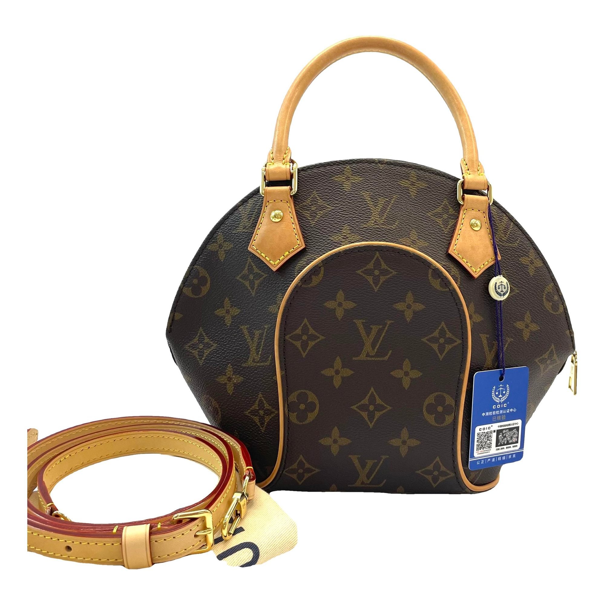 Ellipse leather handbag