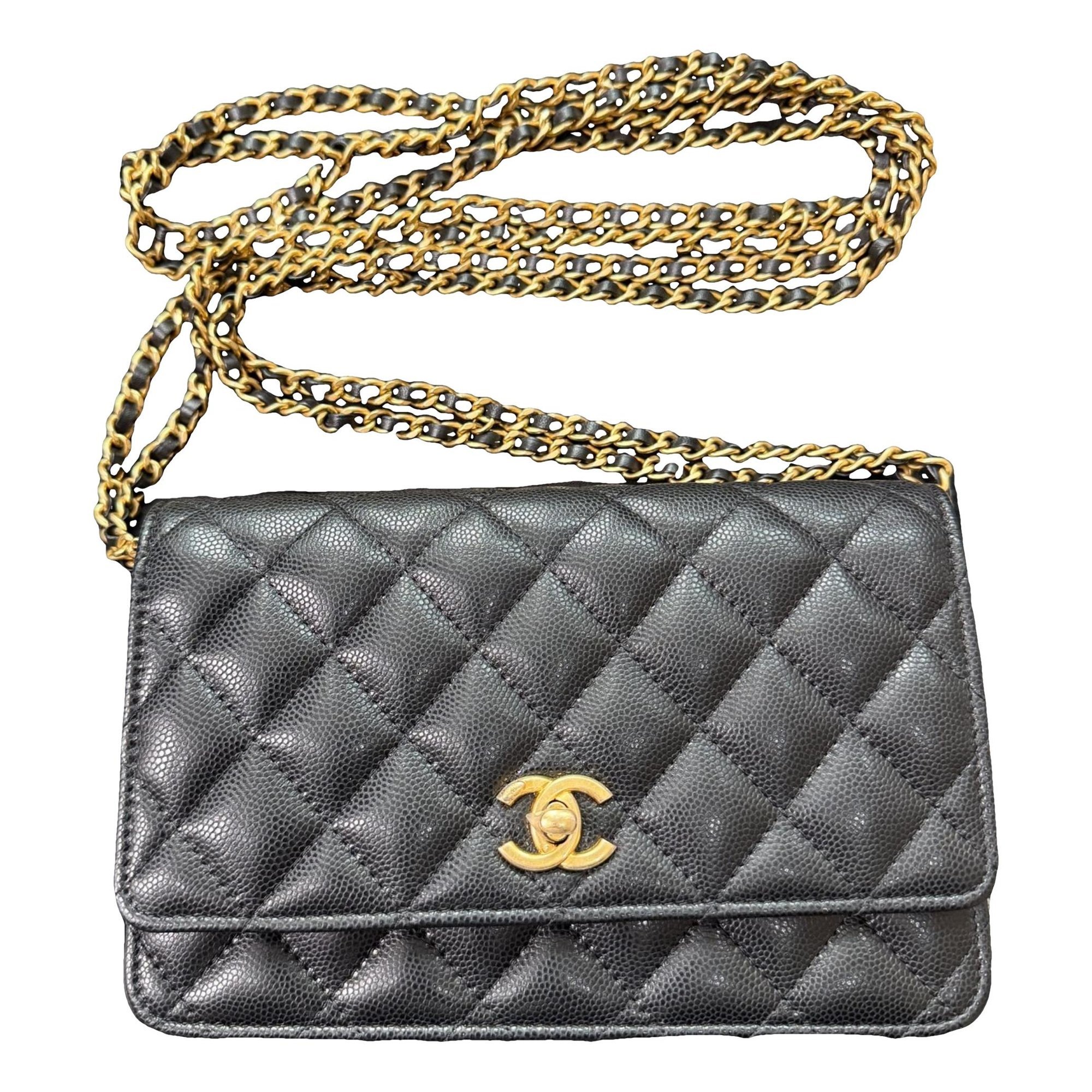 Wallet On Chain leather crossbody bag