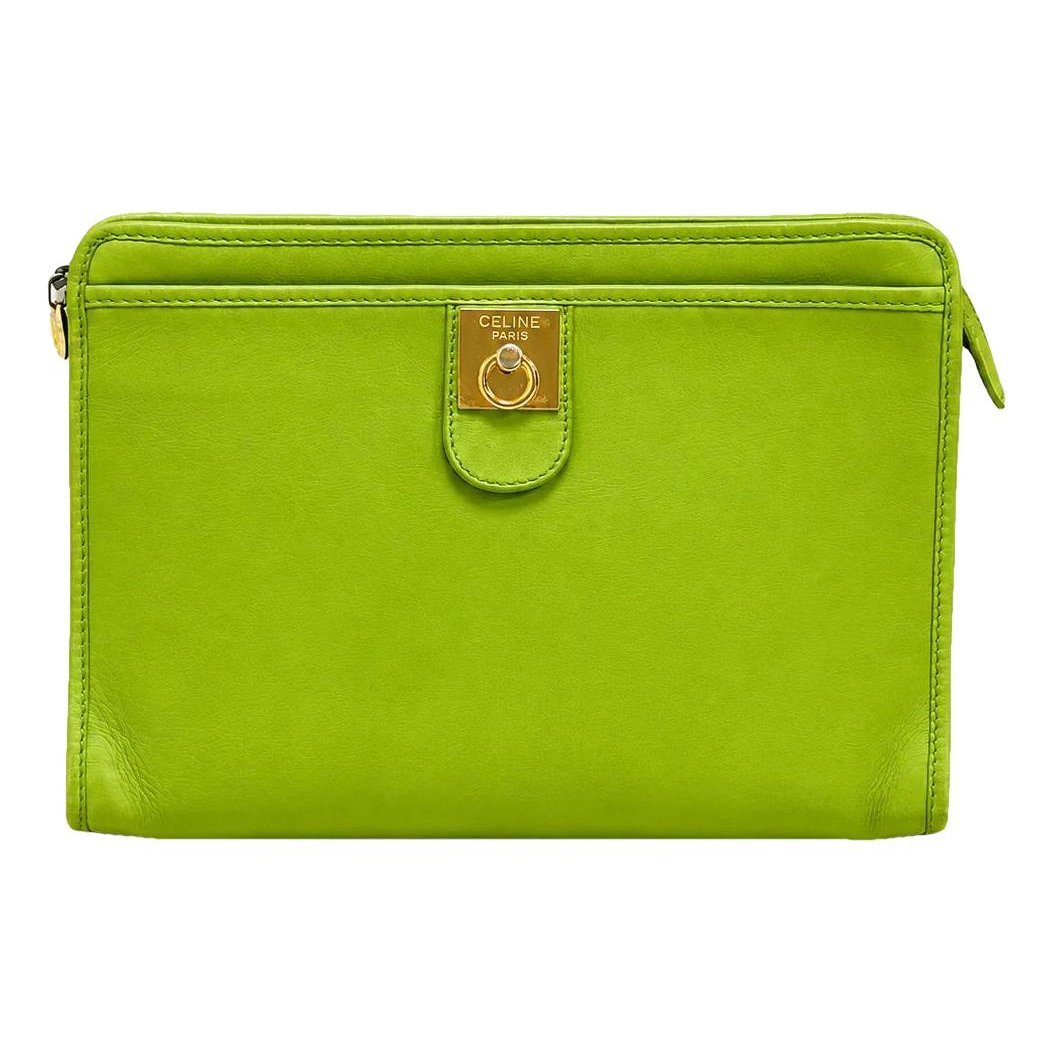 Leather clutch bag