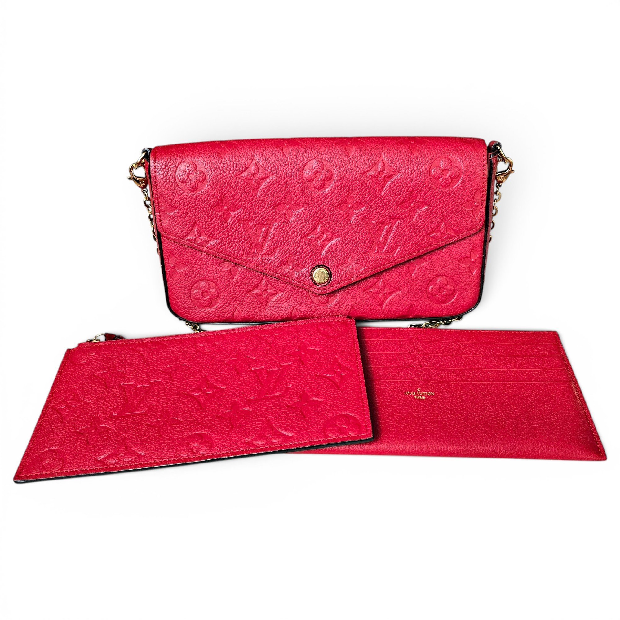 Leather clutch bag