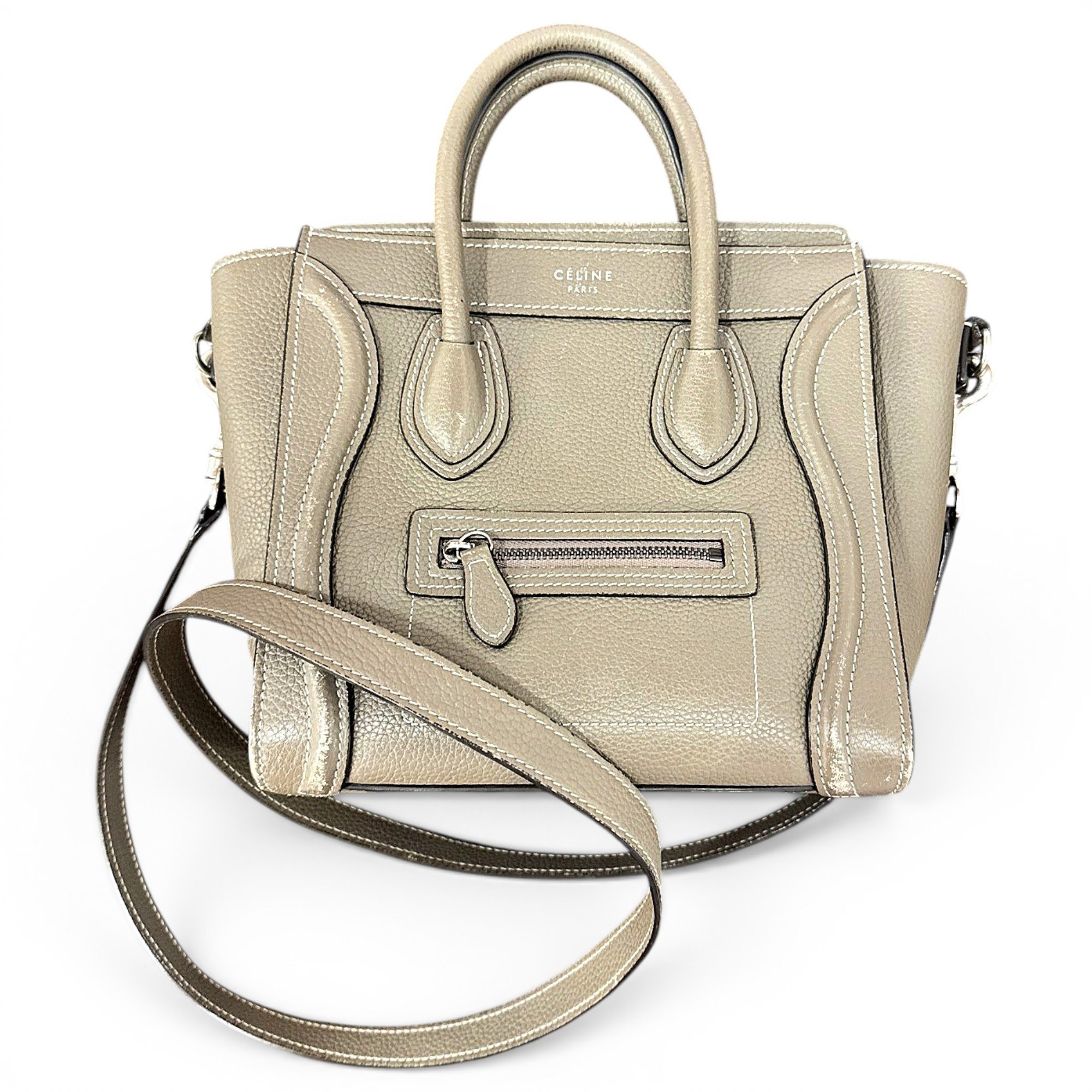 Celine Nano Luggage leather handbag