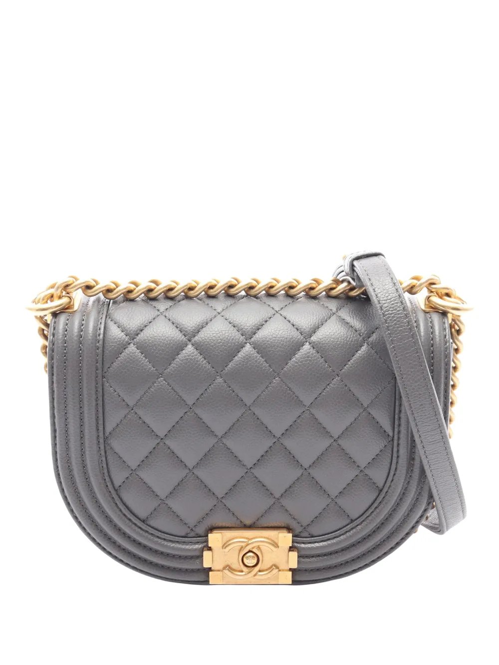 2021-2026 Small Quilted Caviar Boy Messenger Bag shoulder bag