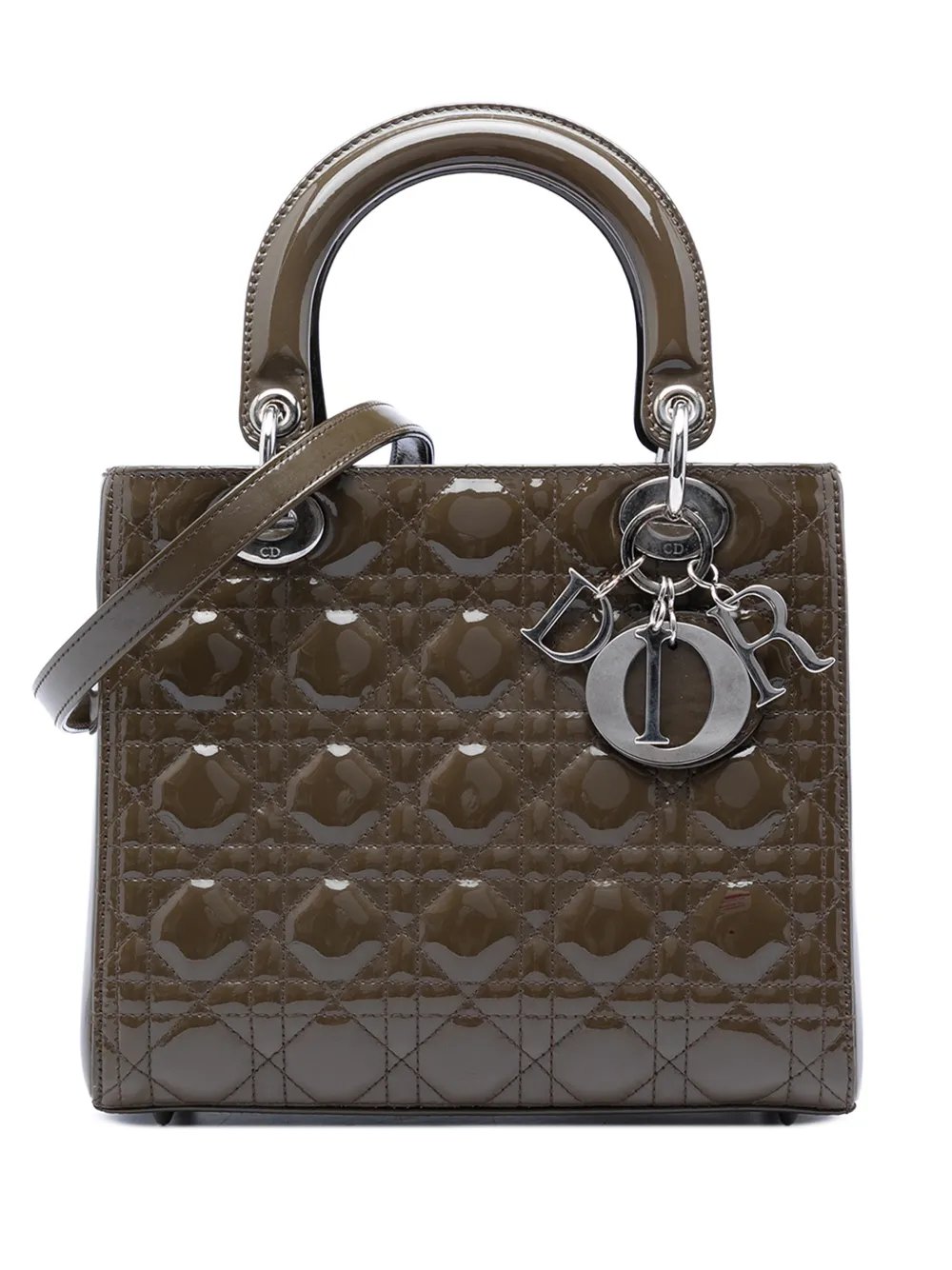 2011 Medium Patent Cannage Lady Dior satchel