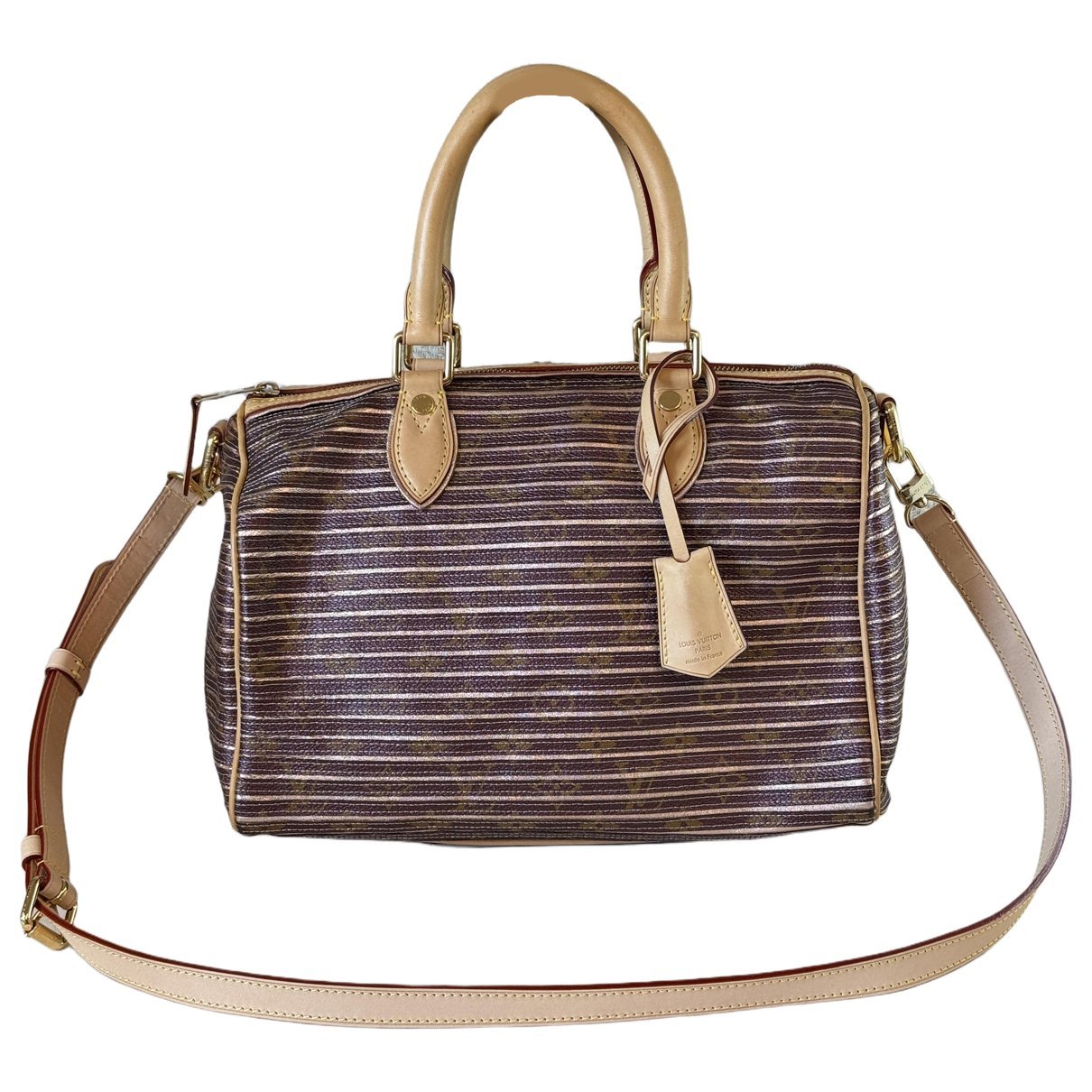 Speedy Bandoulière linen crossbody bag