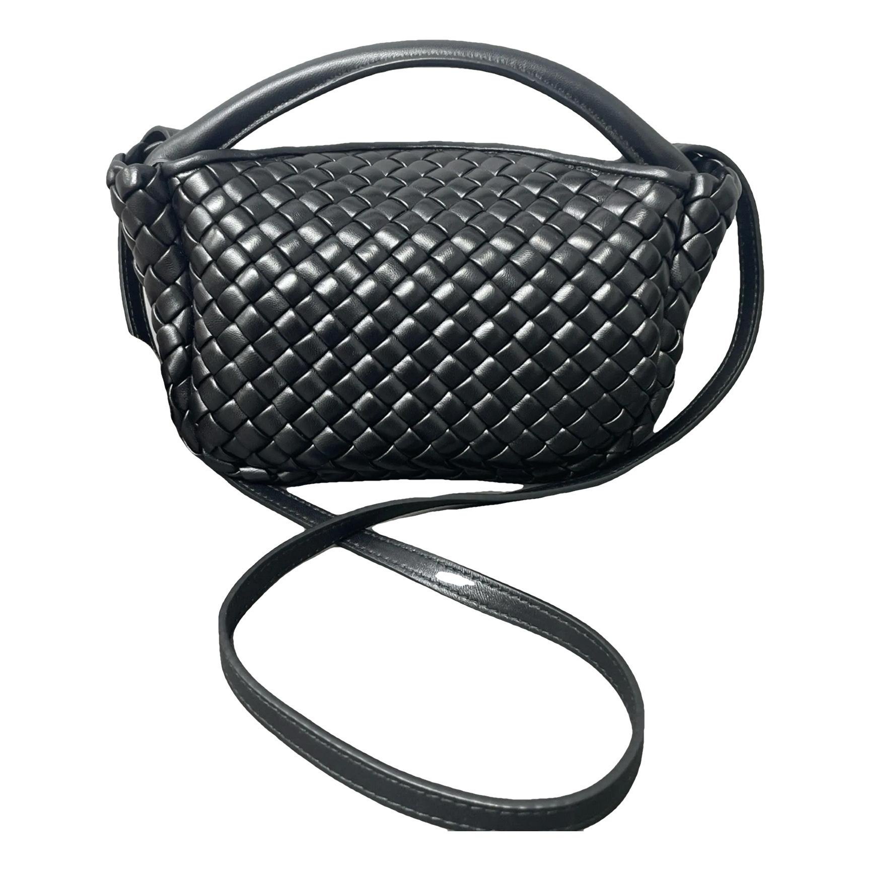 Window leather crossbody bag