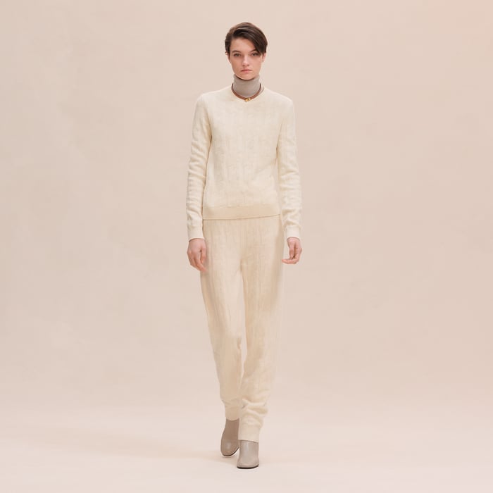 Blanc Naturel "H" Long-sleeve Sweater