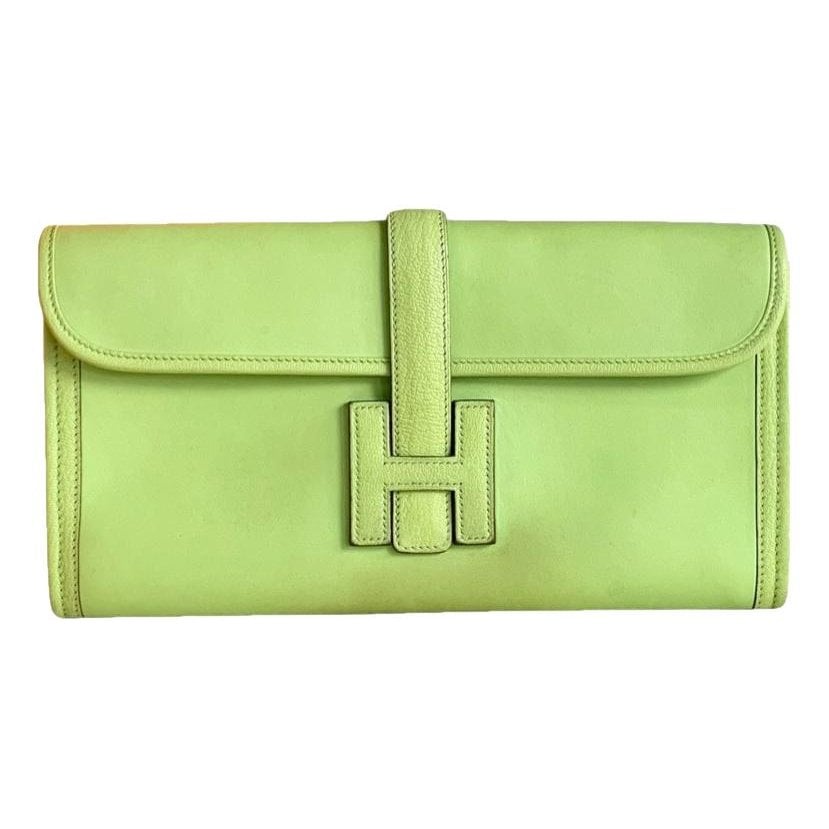 Jige leather clutch bag