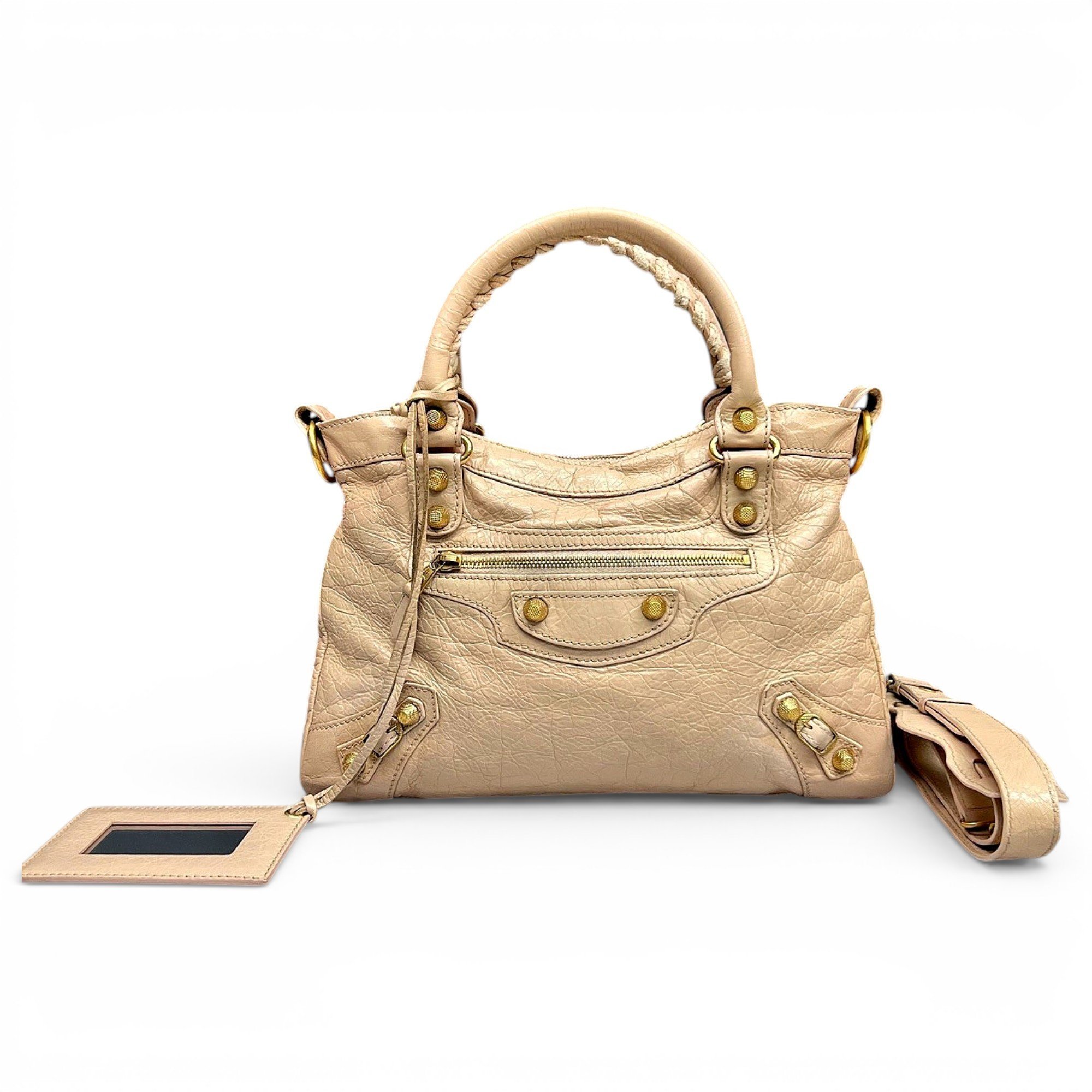 City leather handbag