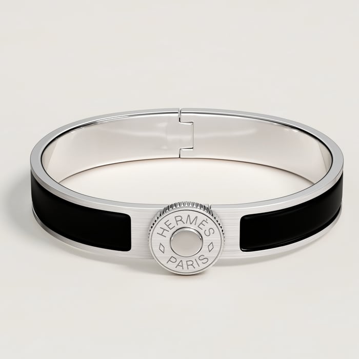Noir Mat Clic Clou De Selle Bracelet