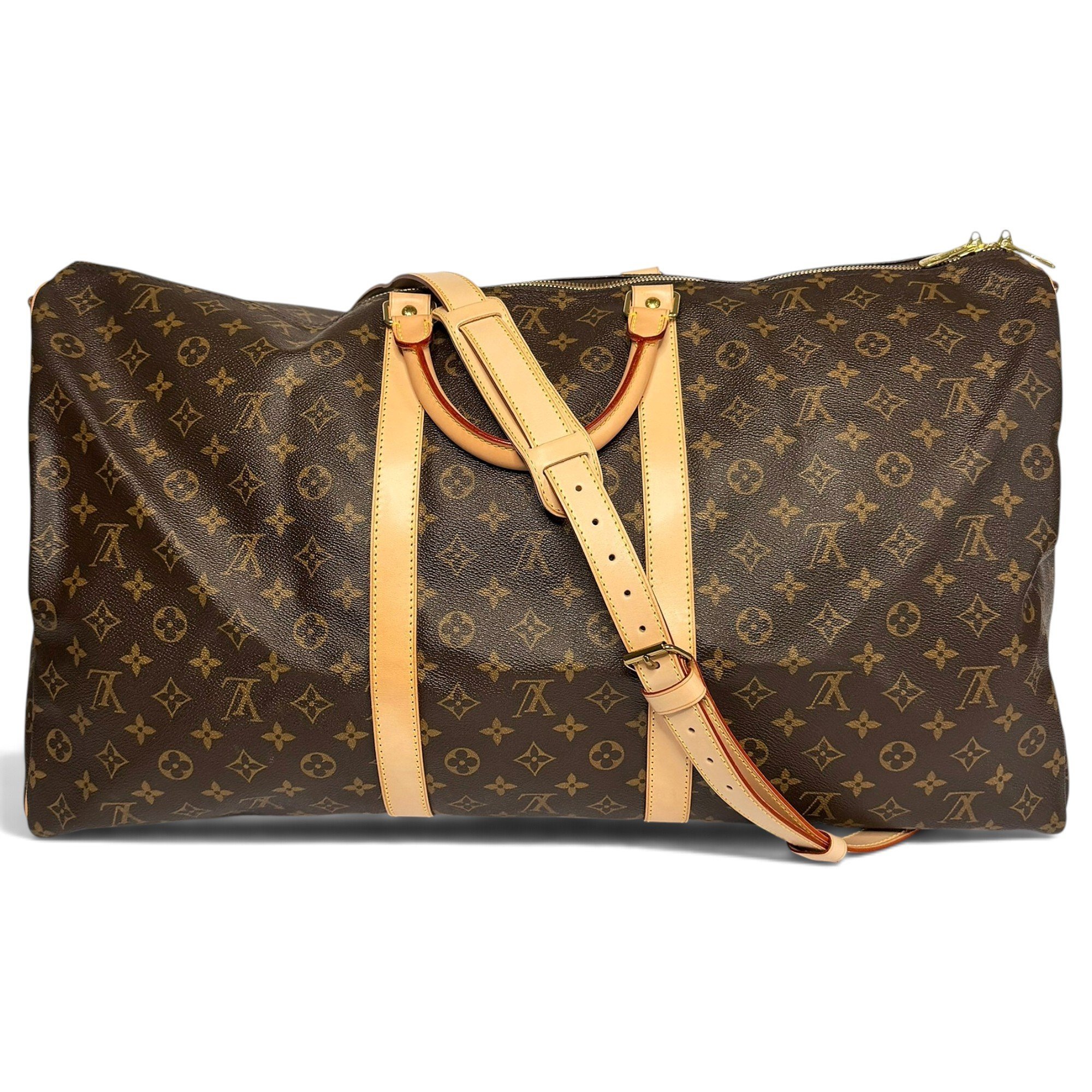 Keepall leather travel bag