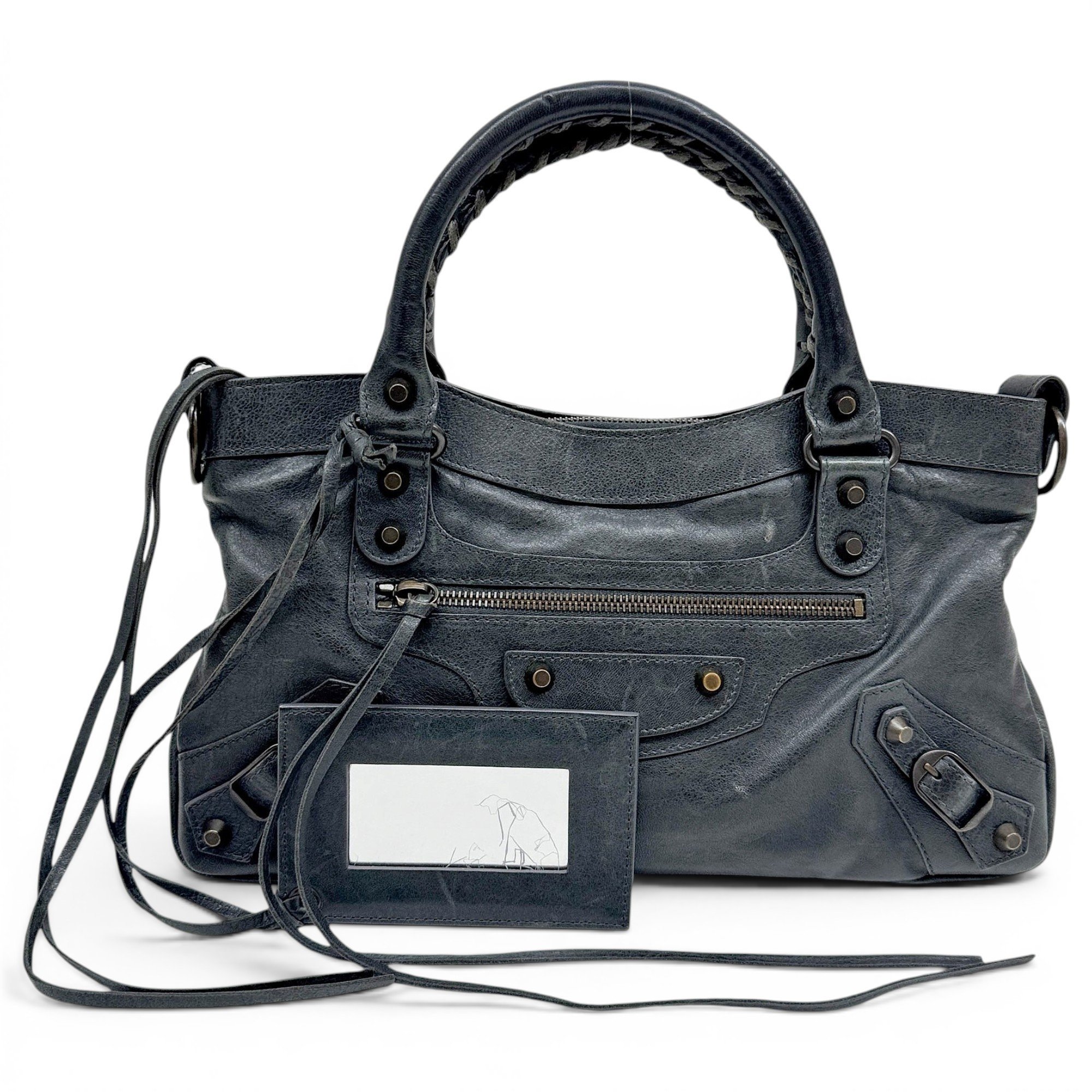 First leather handbag