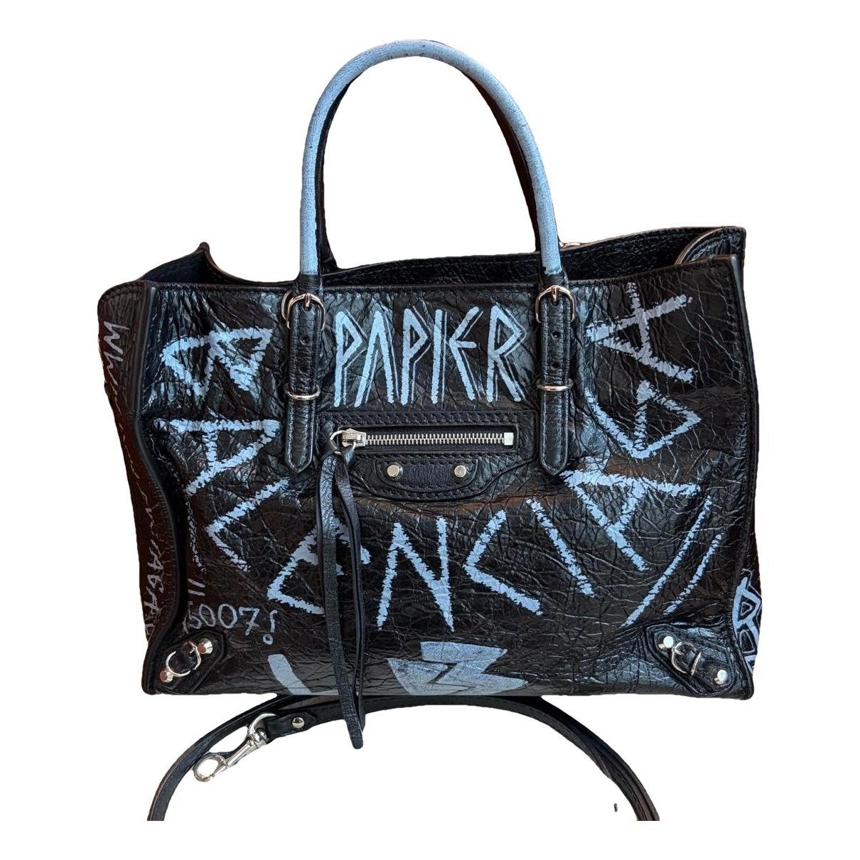 City leather tote