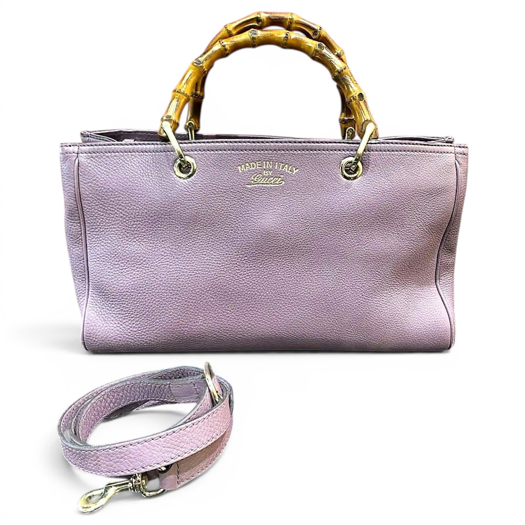 Bamboo leather handbag