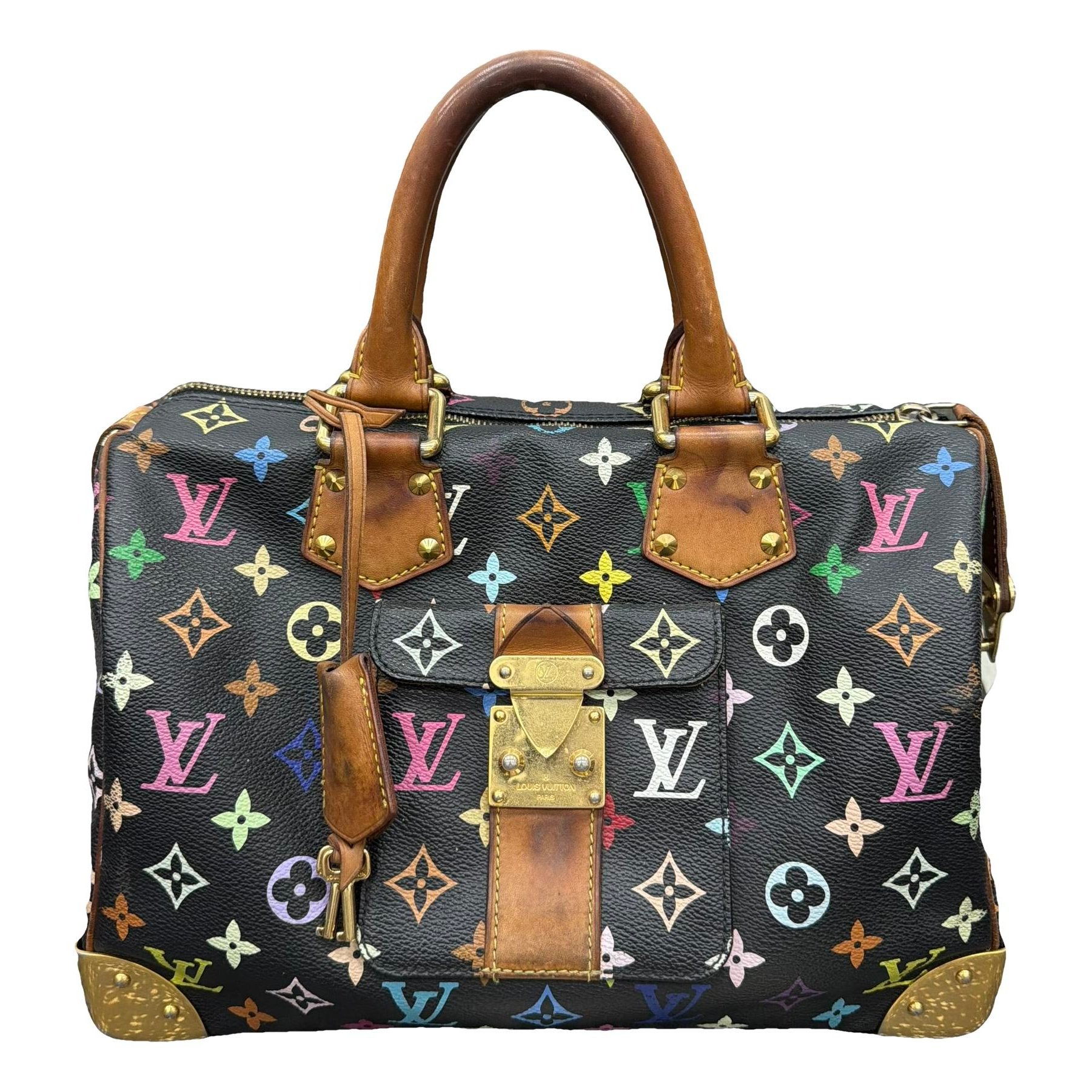 Speedy leather handbag