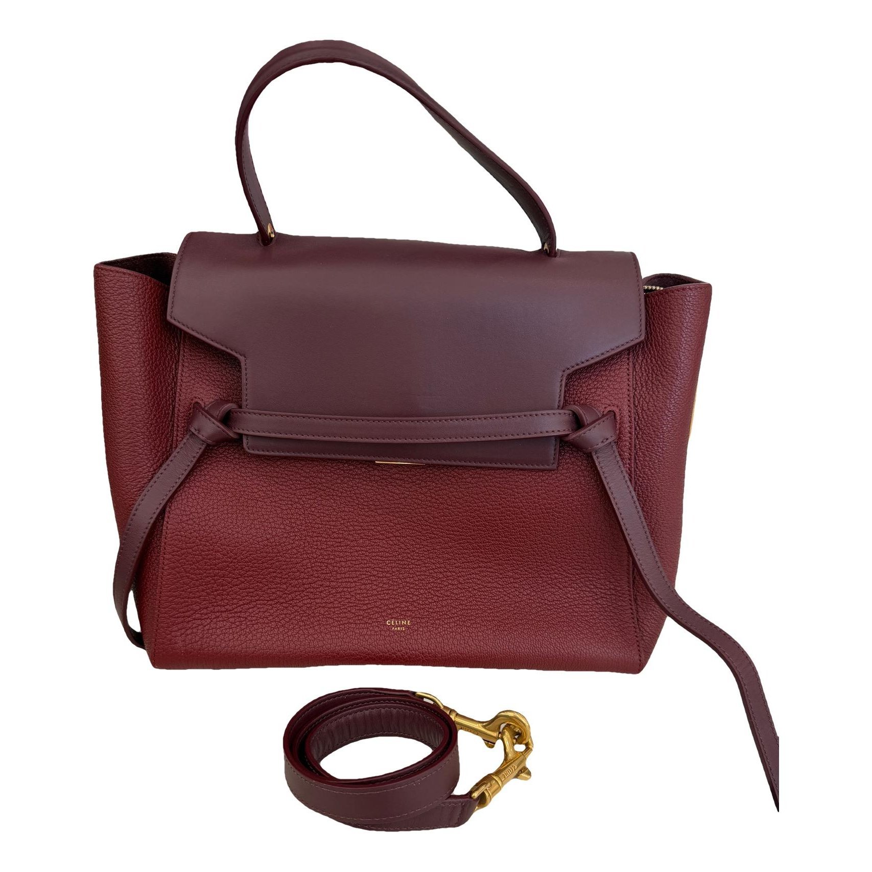 Belt leather handbag