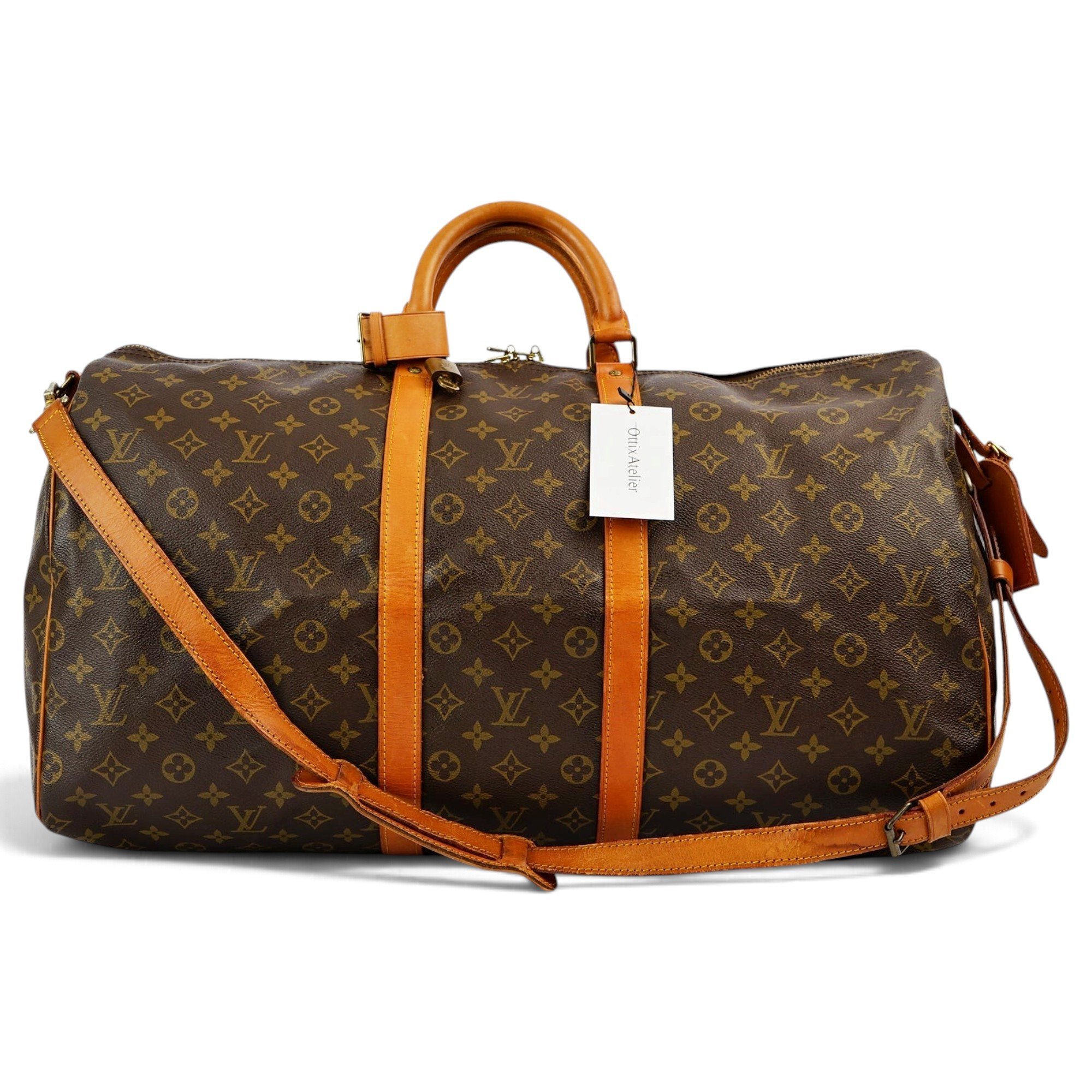 Keepall leather travel bag