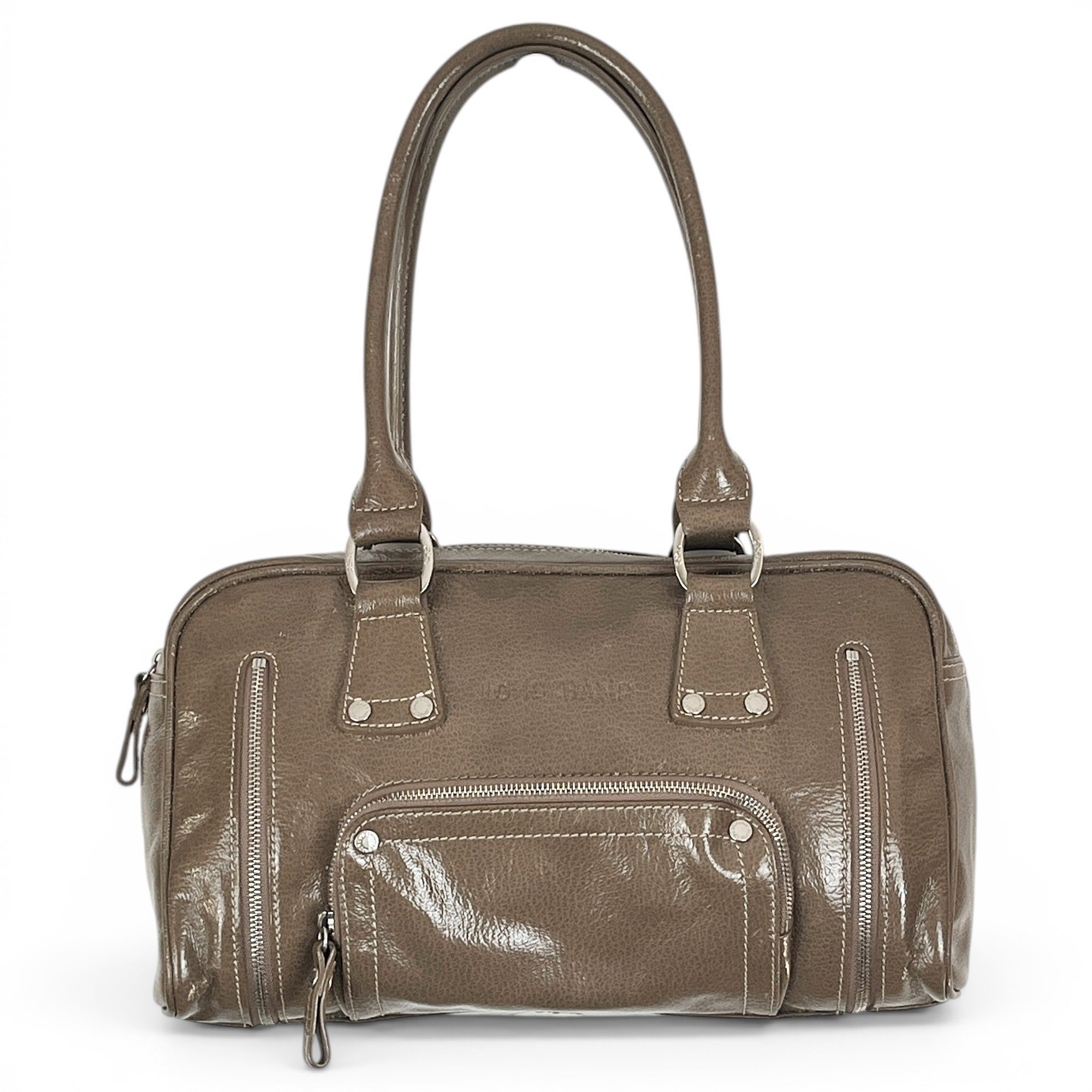 Patent leather handbag