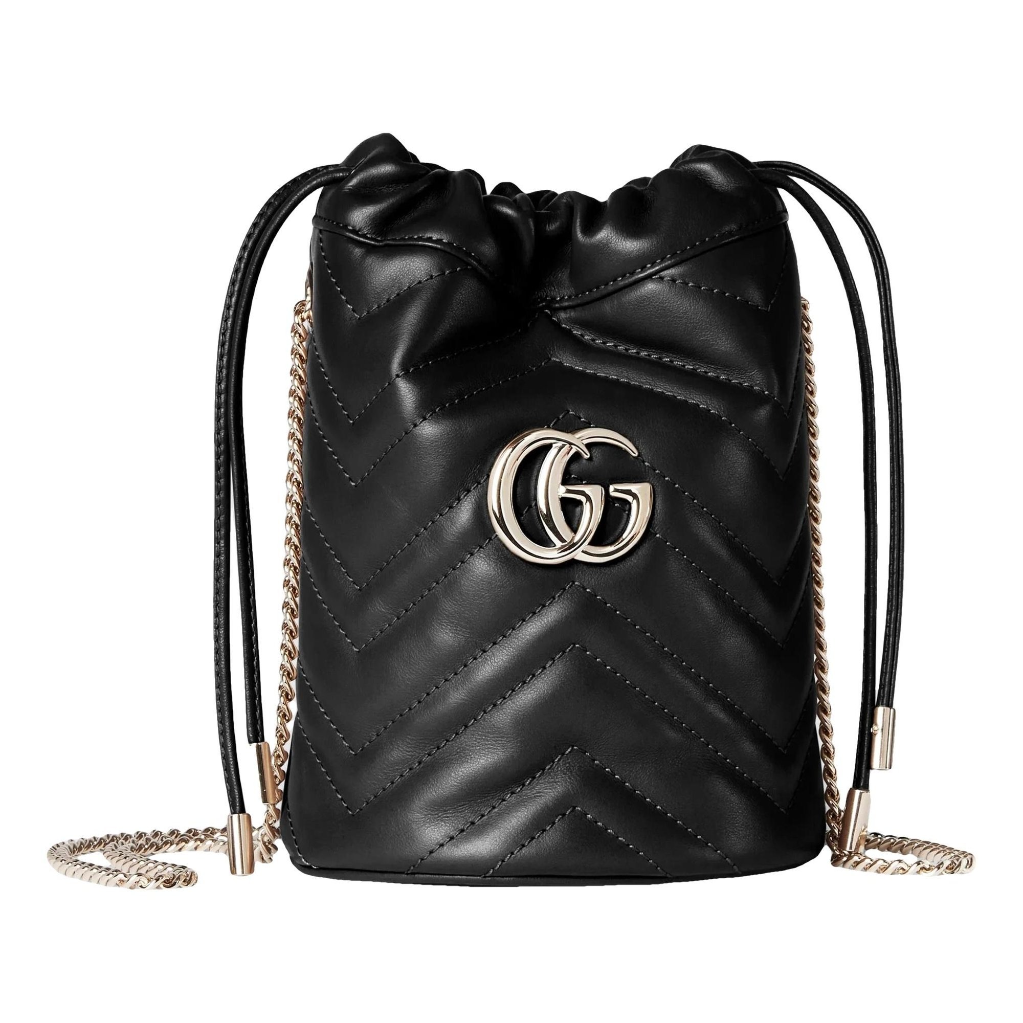 GG Marmont Chain Bucket leather crossbody bag